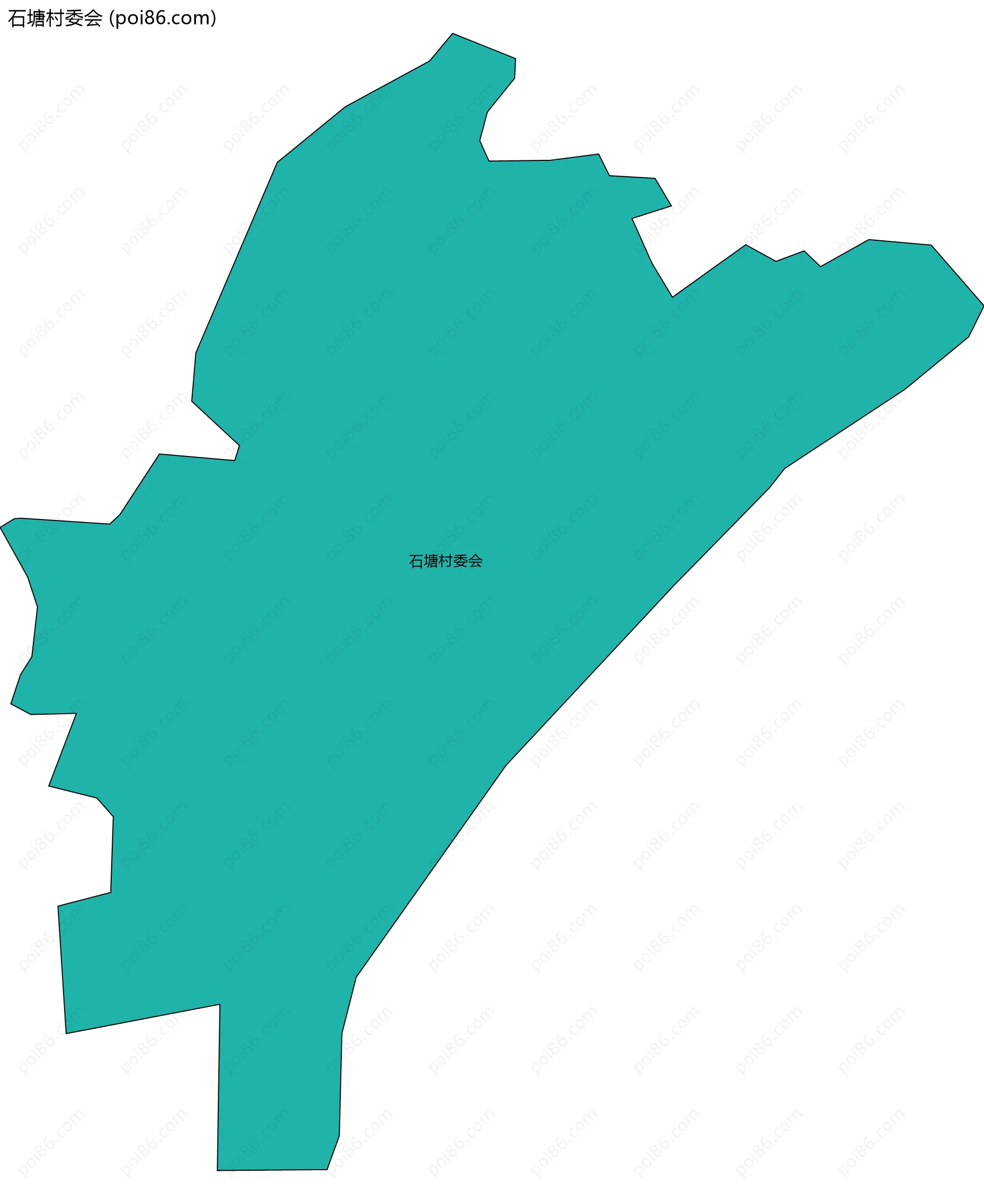 石塘村委会边界地图