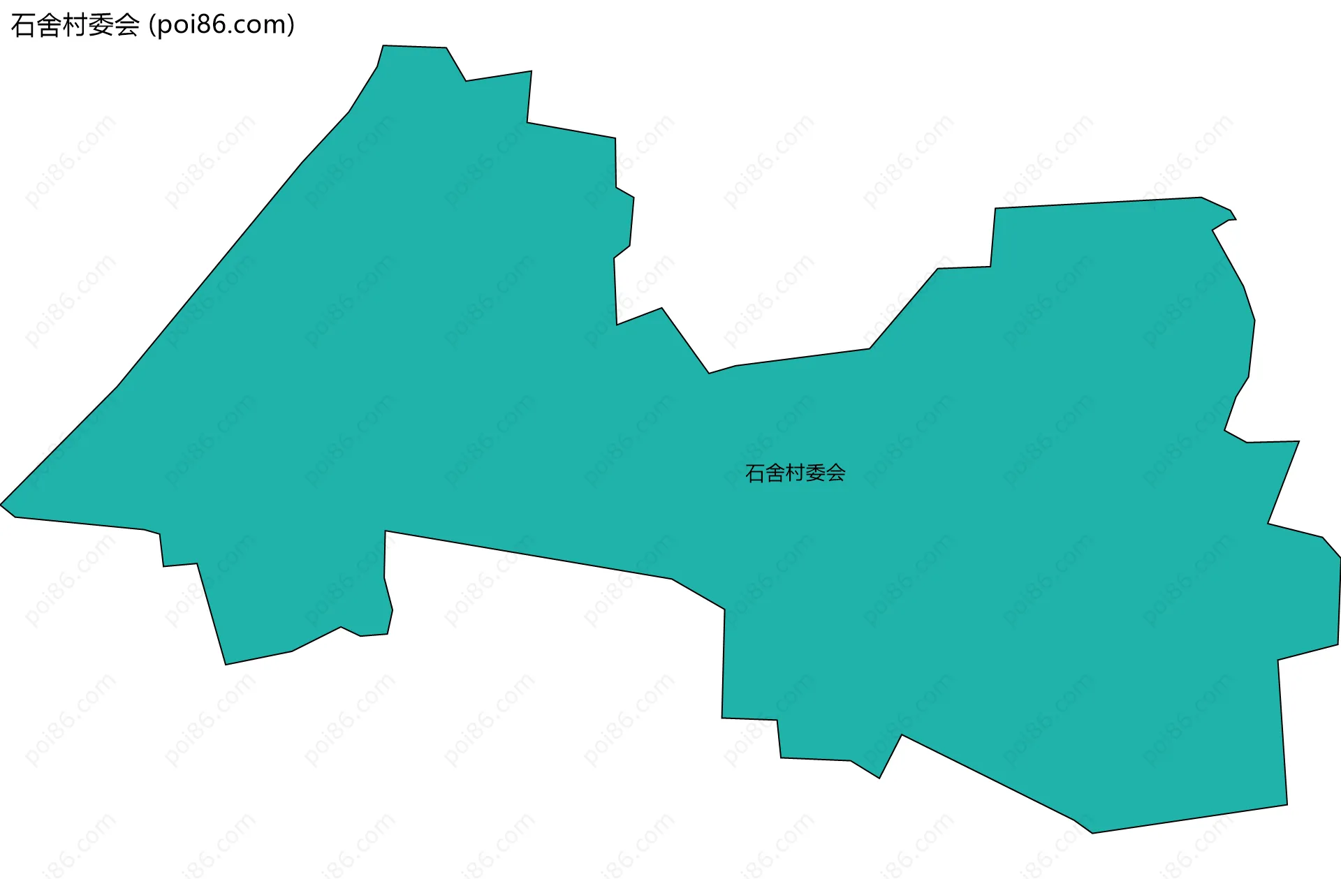 石舍村委会边界地图