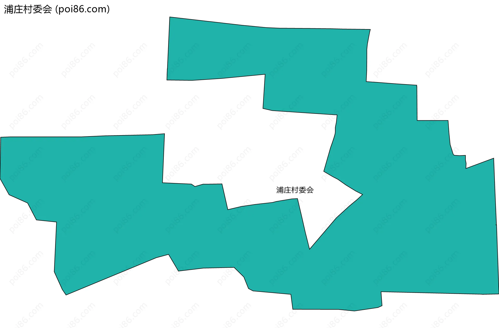 浦庄村委会边界地图