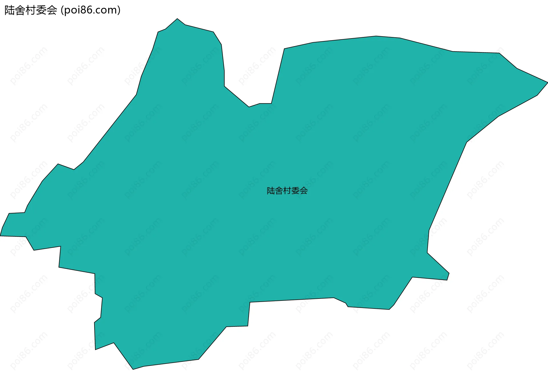 陆舍村委会边界地图