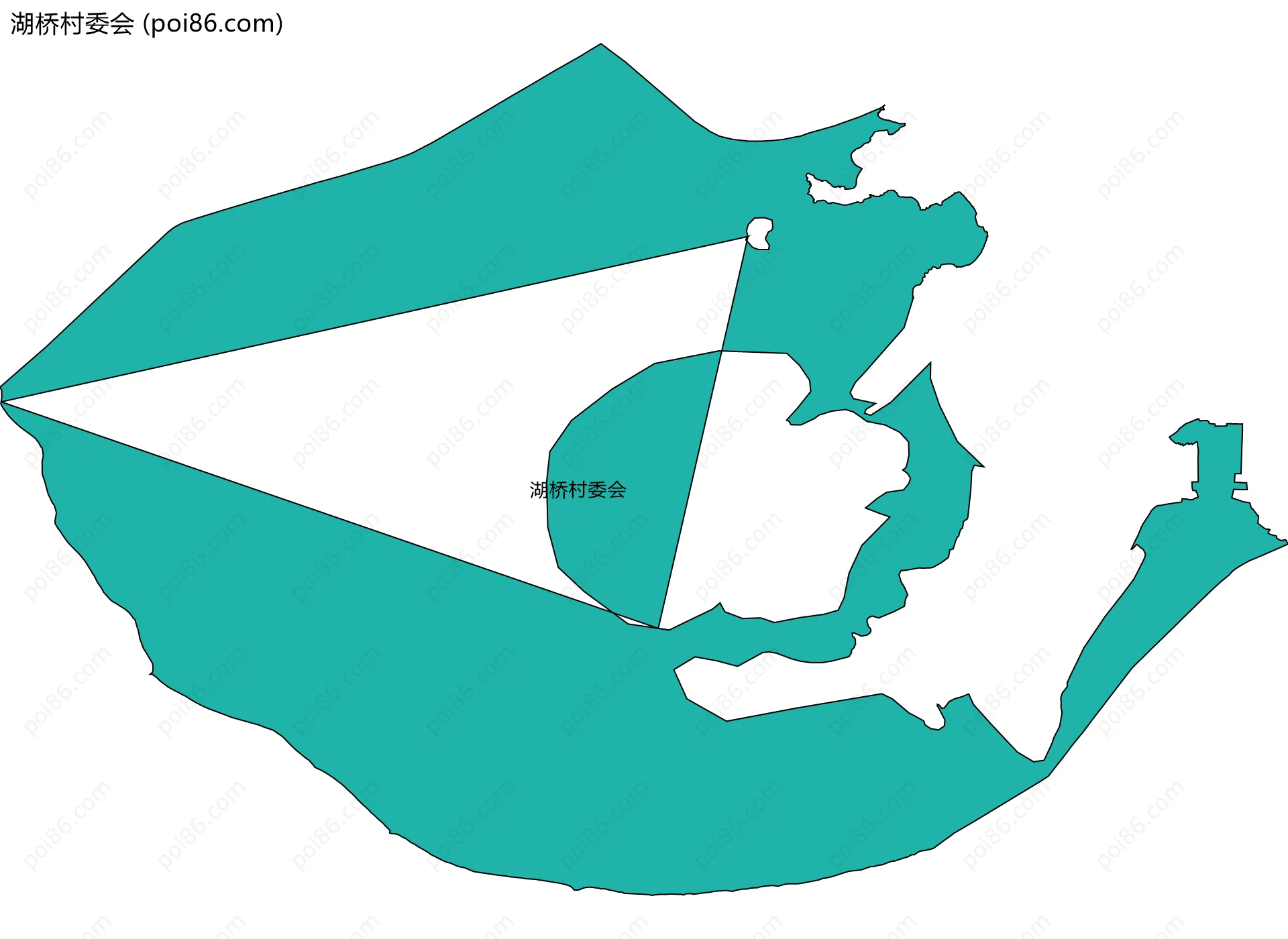湖桥村委会边界地图