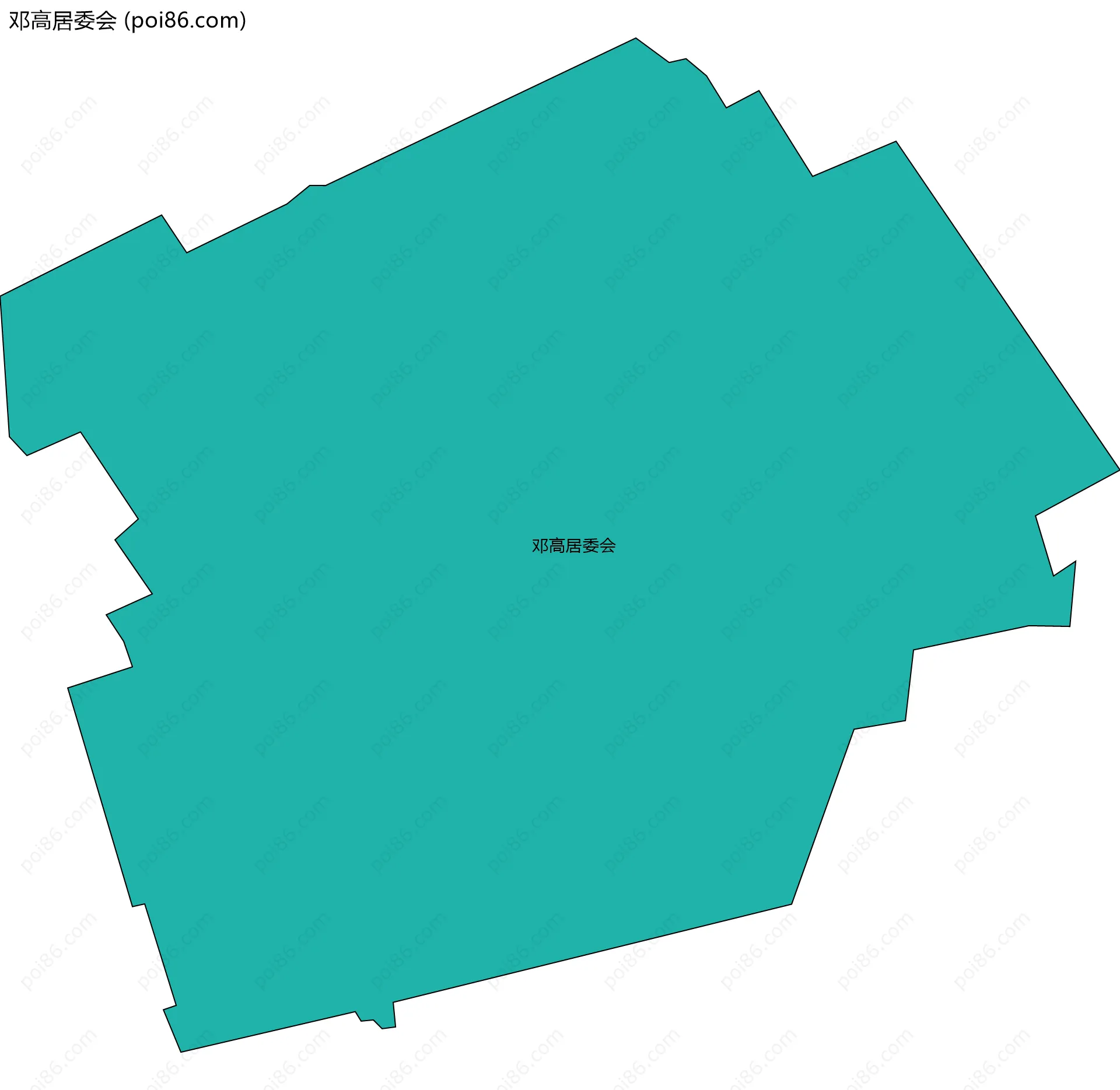 邓高居委会边界地图