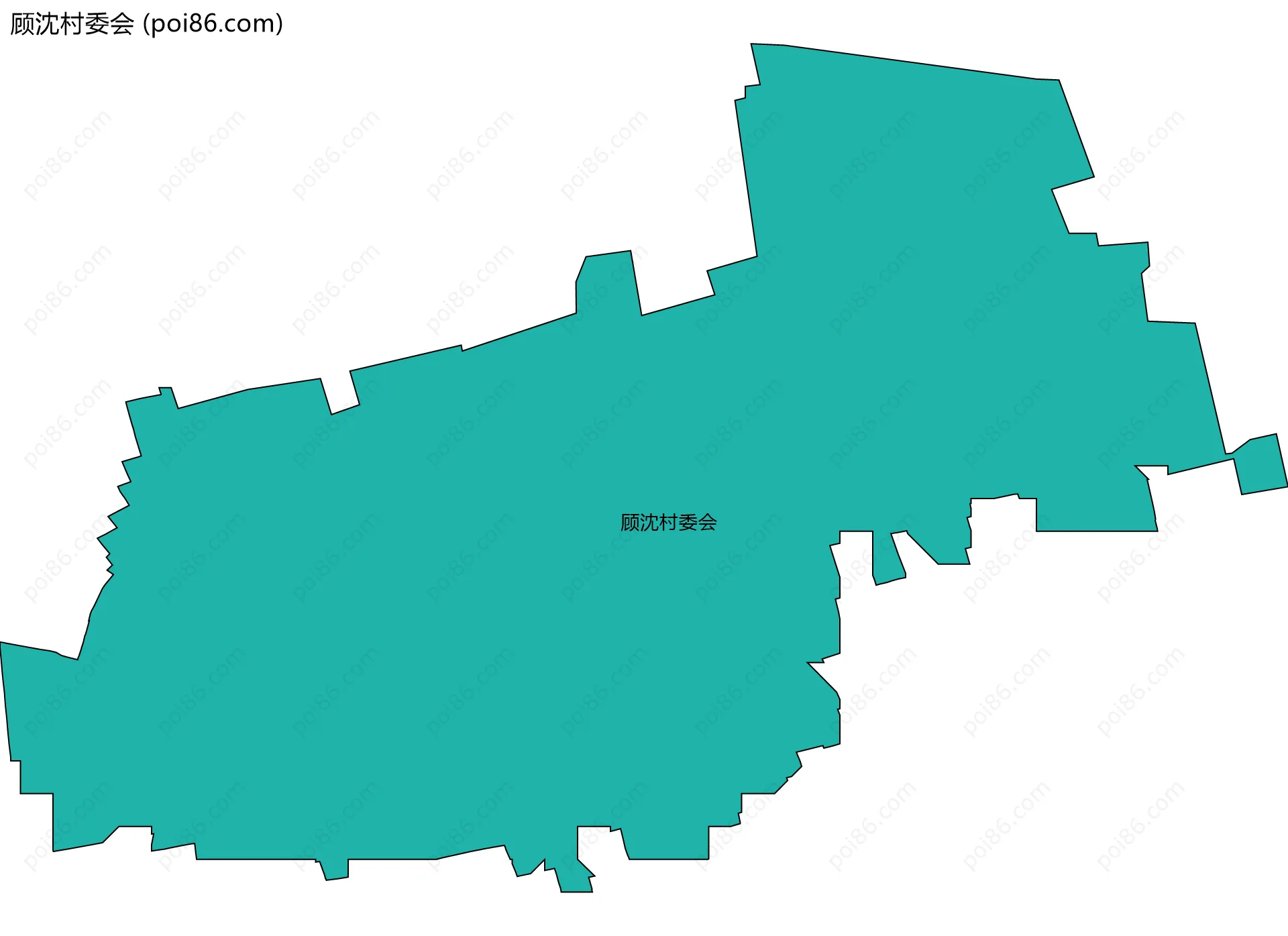 顾沈村委会边界地图