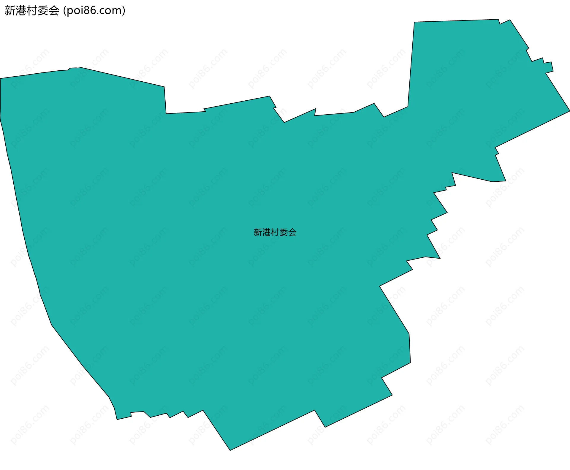 新港村委会边界地图