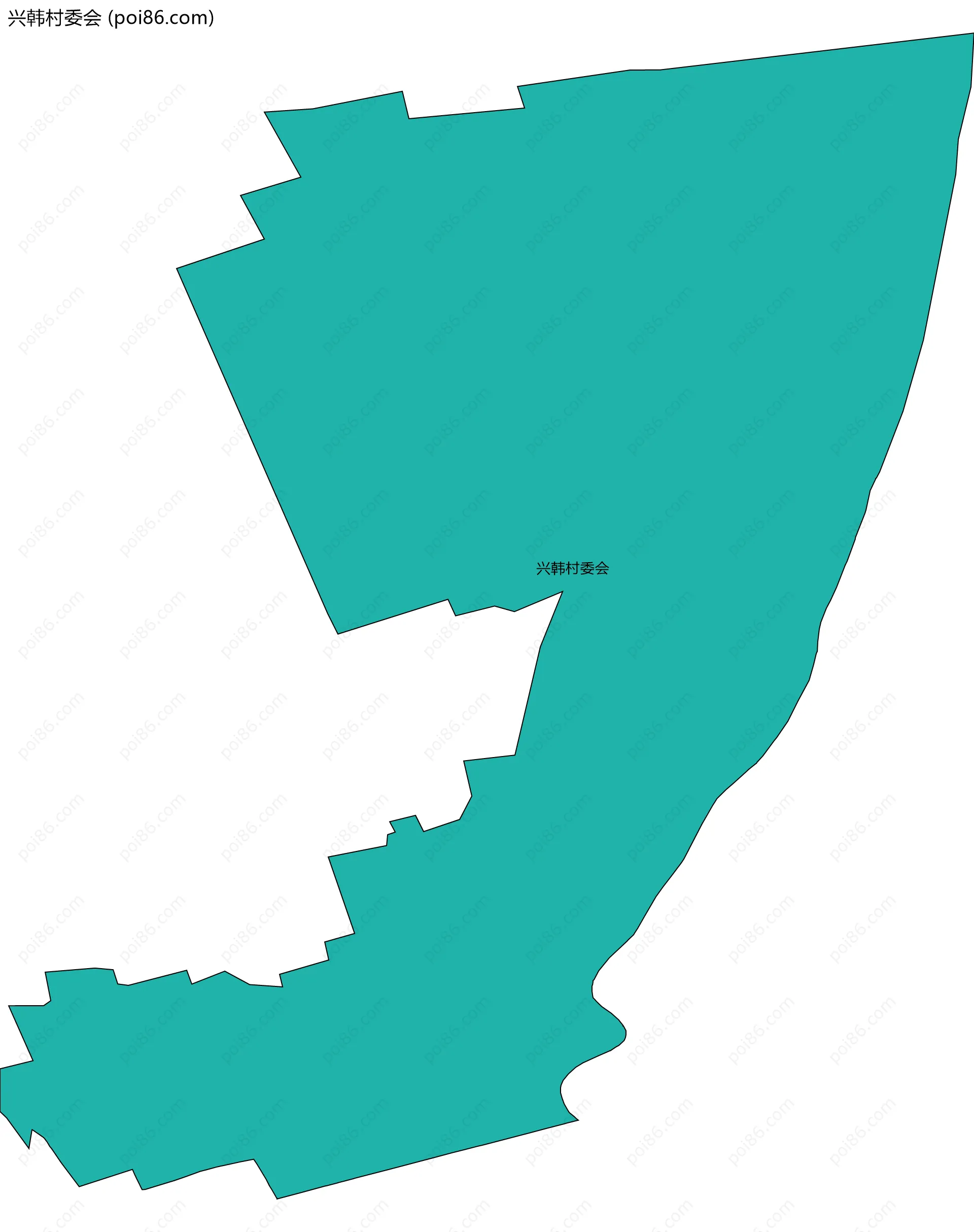 兴韩村委会边界地图