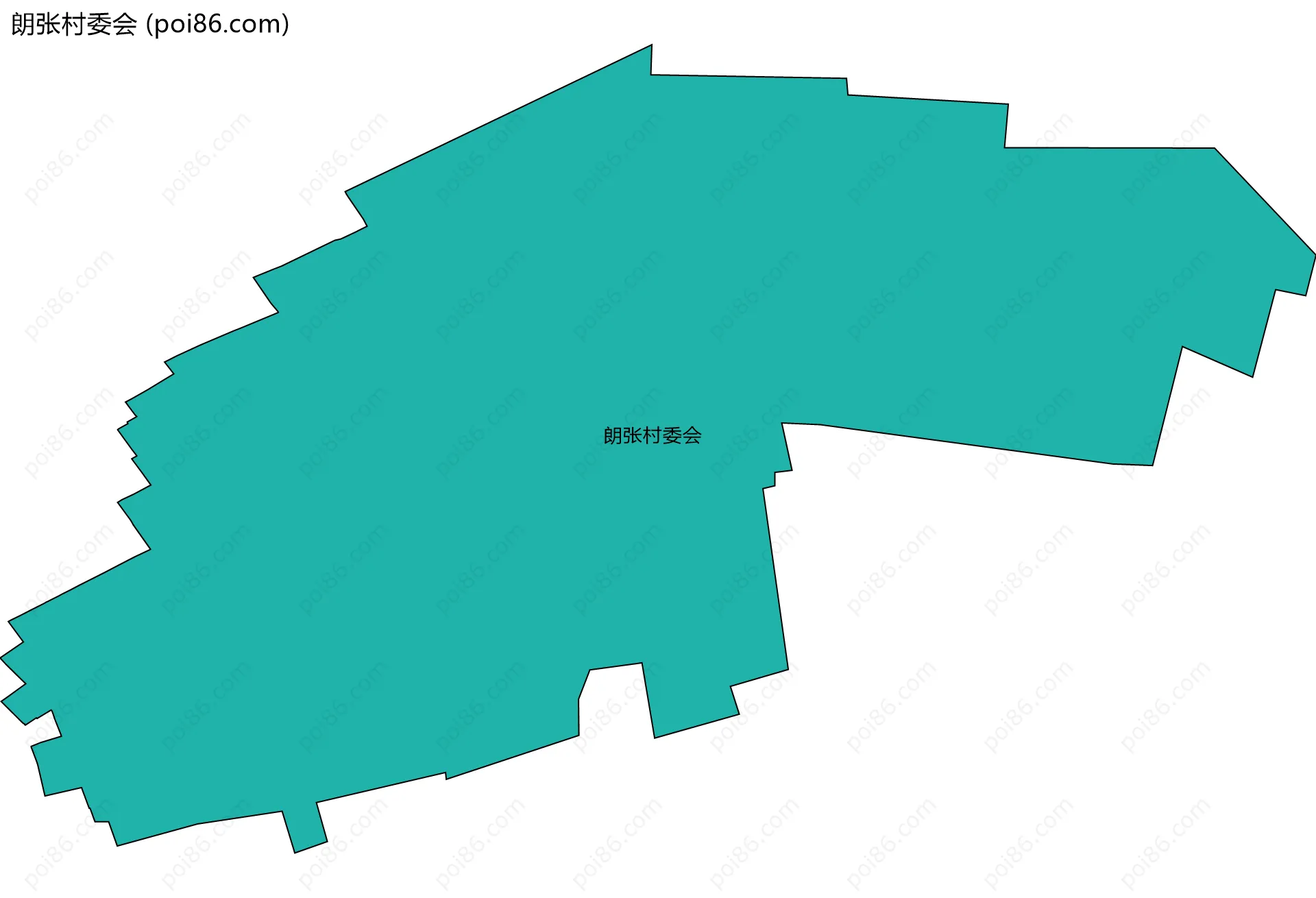 朗张村委会边界地图