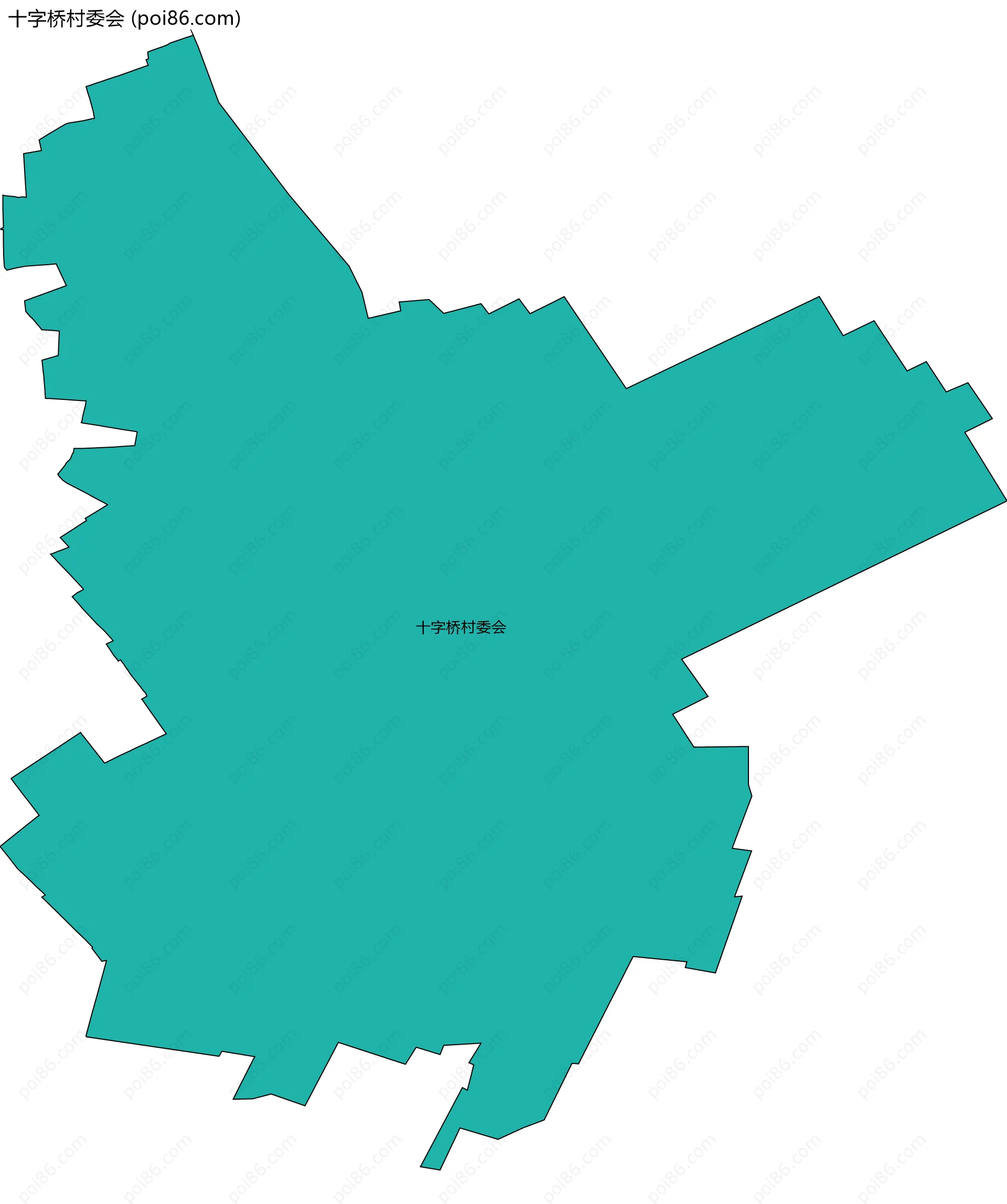 十字桥村委会边界地图