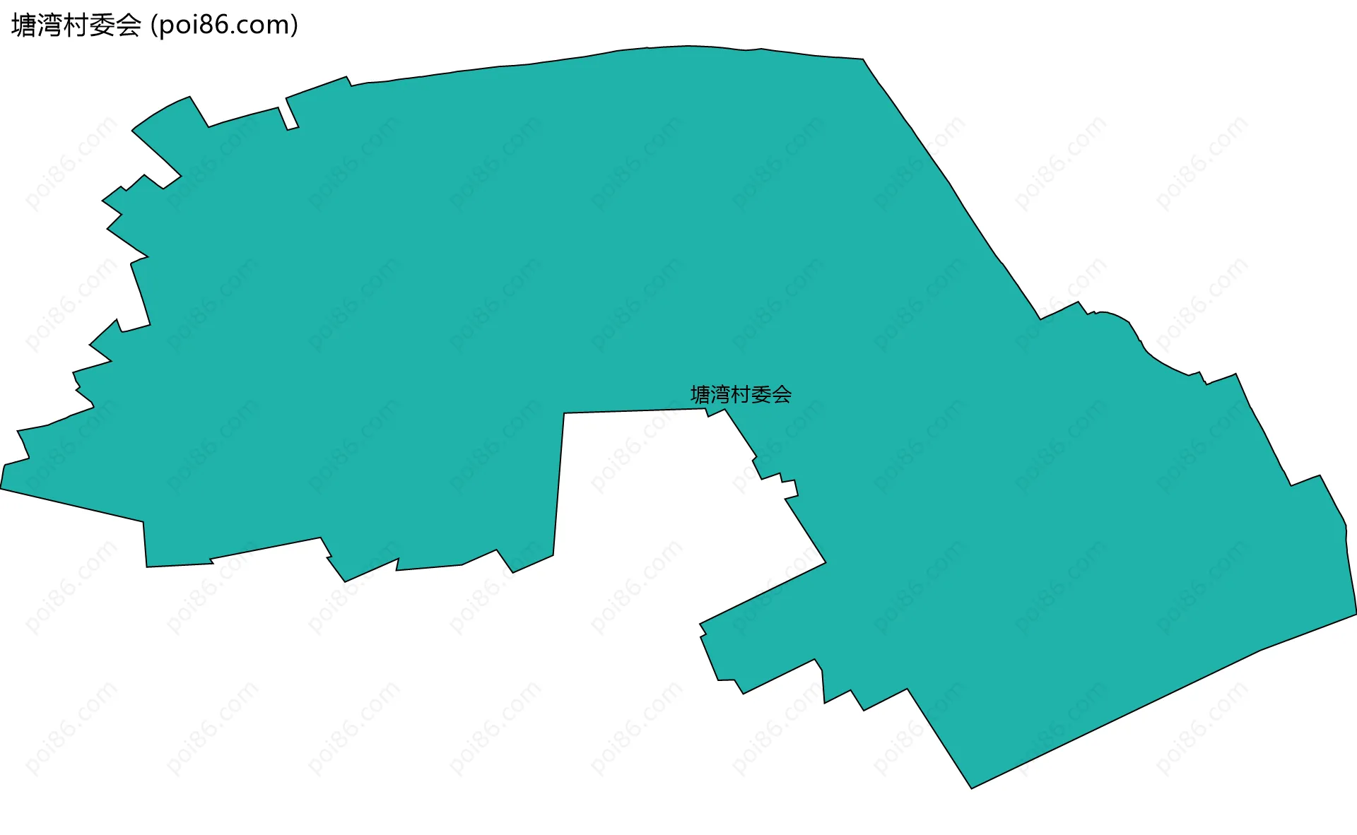塘湾村委会边界地图