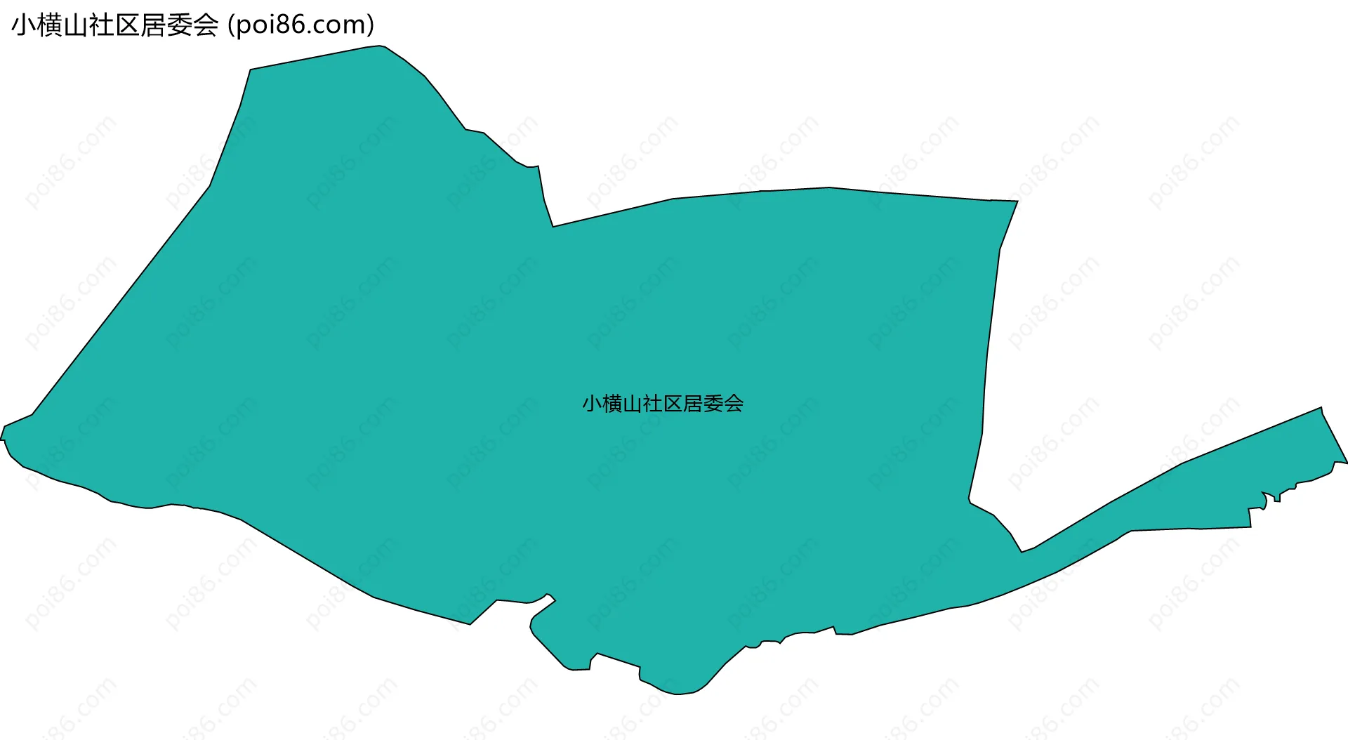 小横山社区居委会边界地图