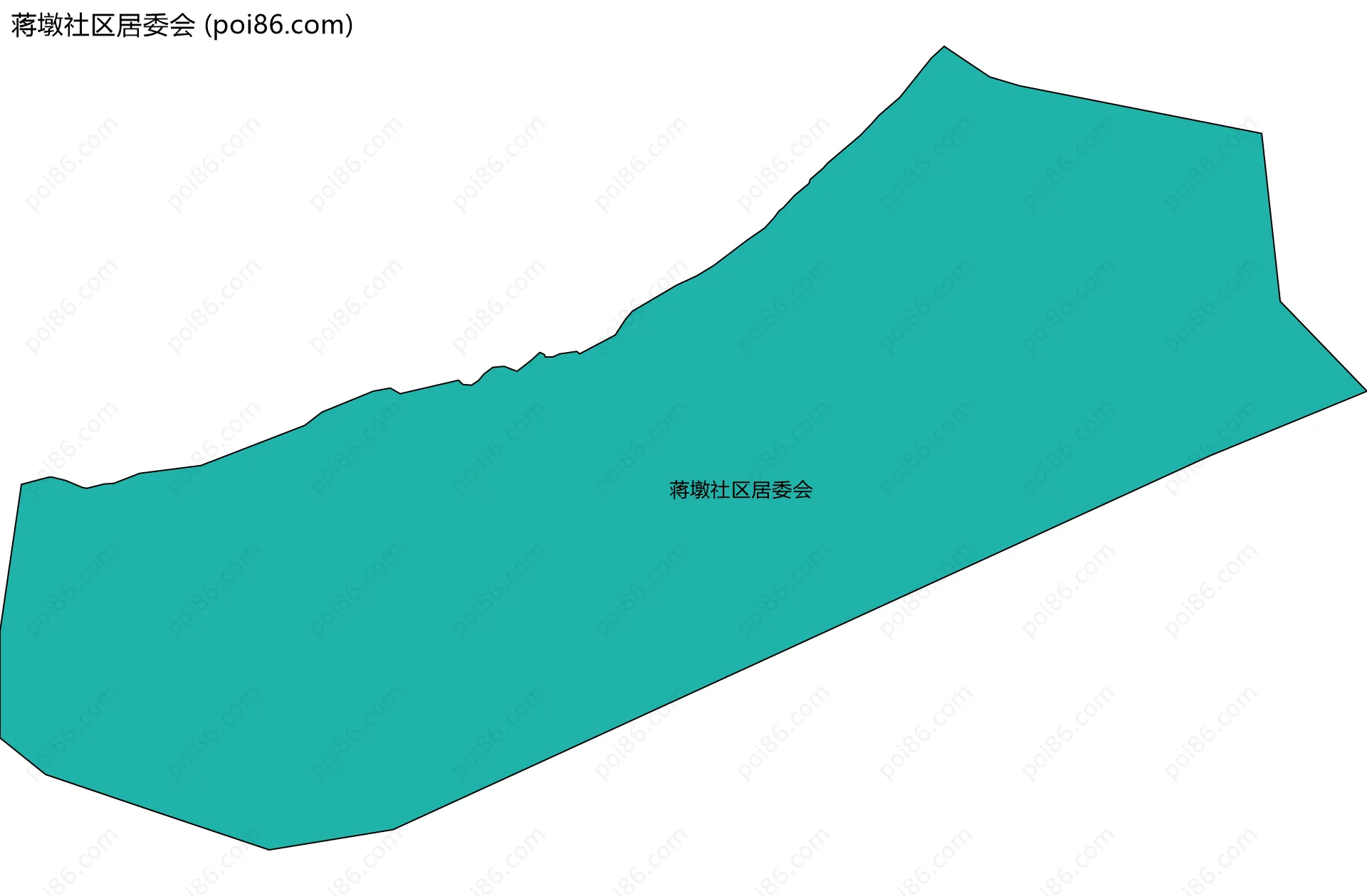 蒋墩社区居委会边界地图