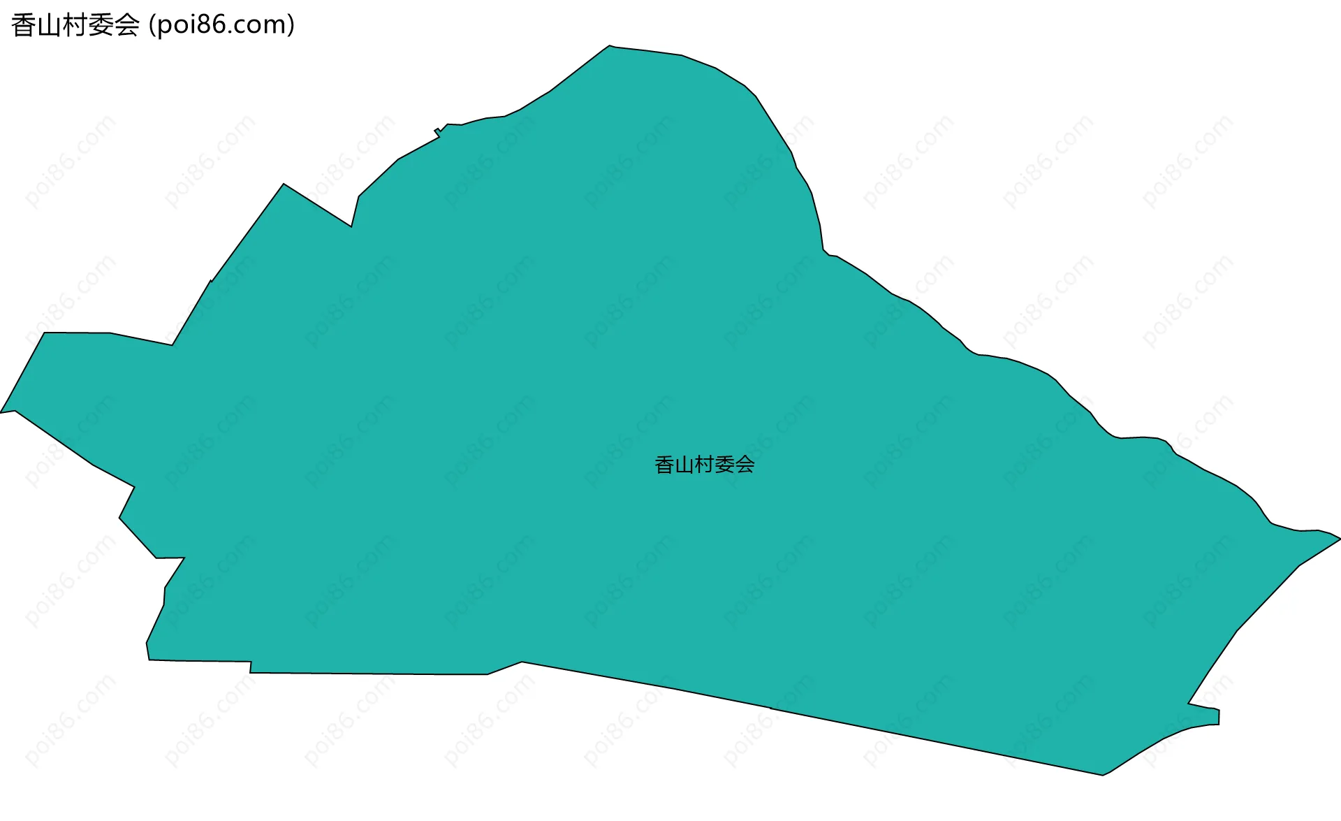 香山村委会边界地图