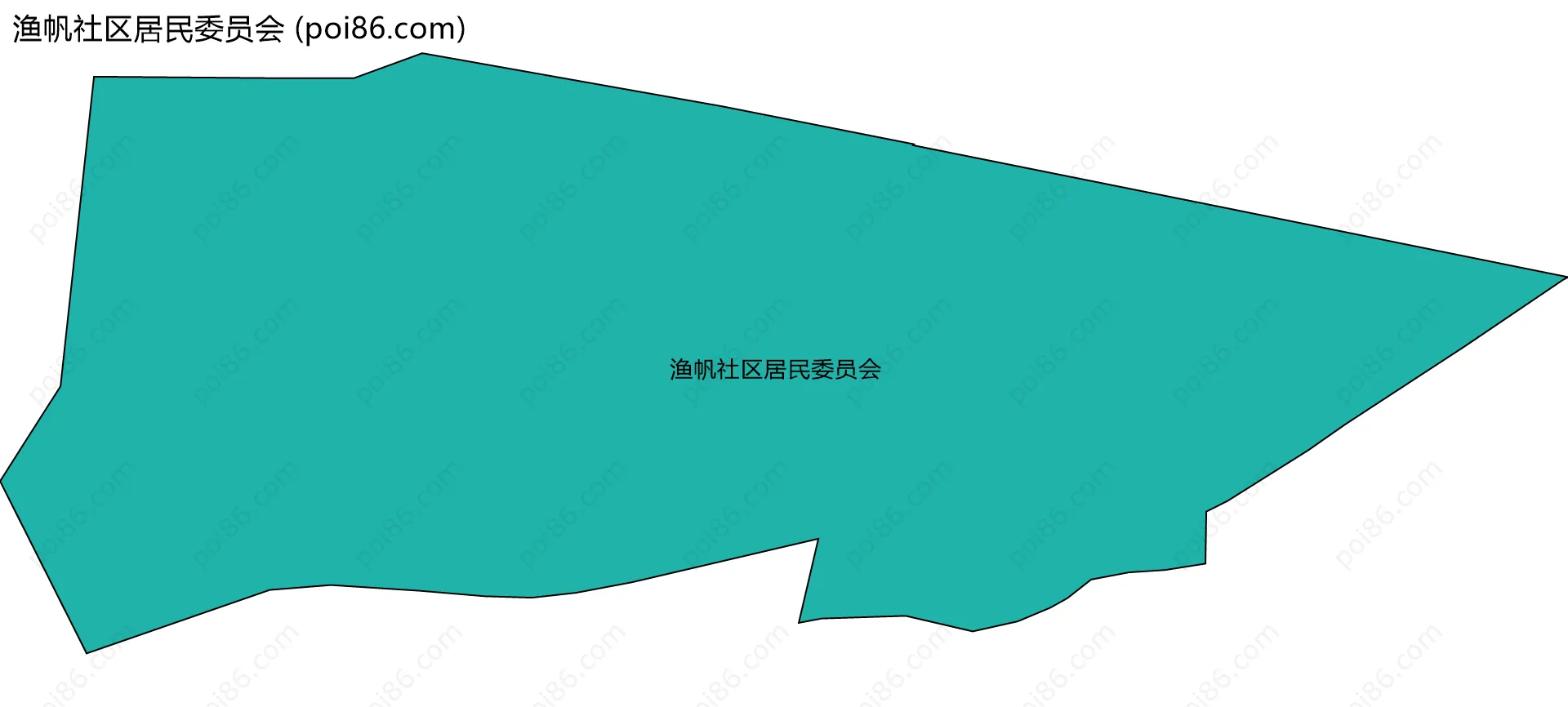 渔帆社区居民委员会边界地图