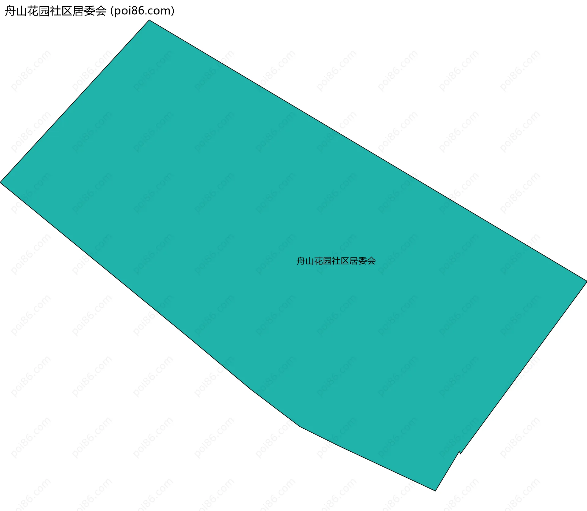 舟山花园社区居委会边界地图