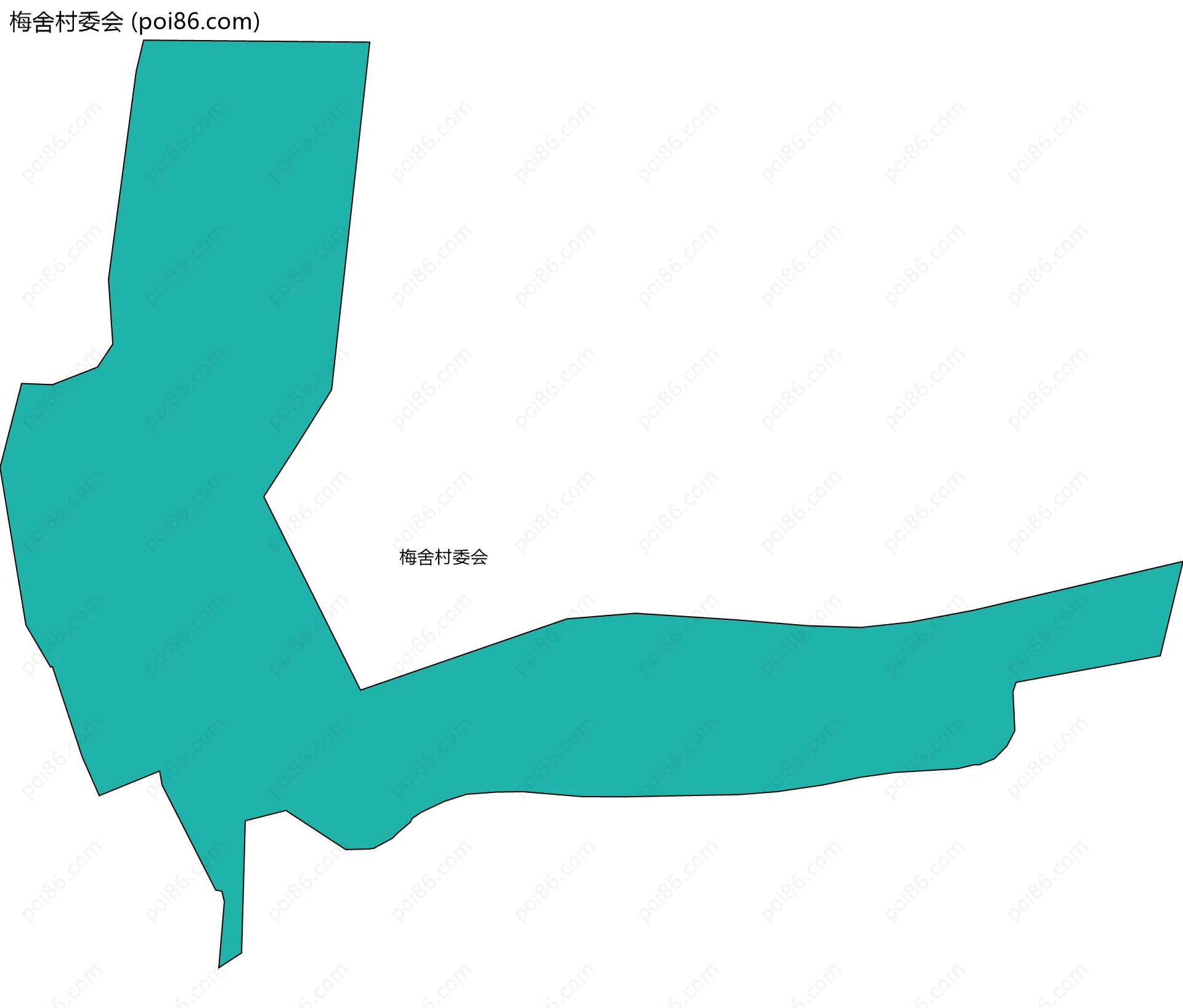 梅舍村委会边界地图