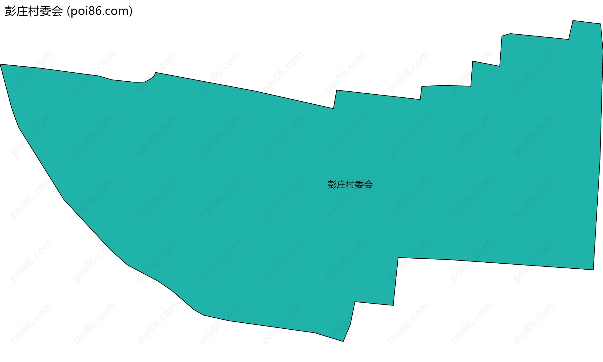 彭庄村委会边界地图
