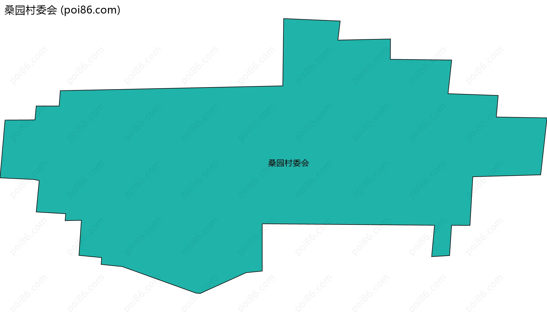 桑园村委会边界地图