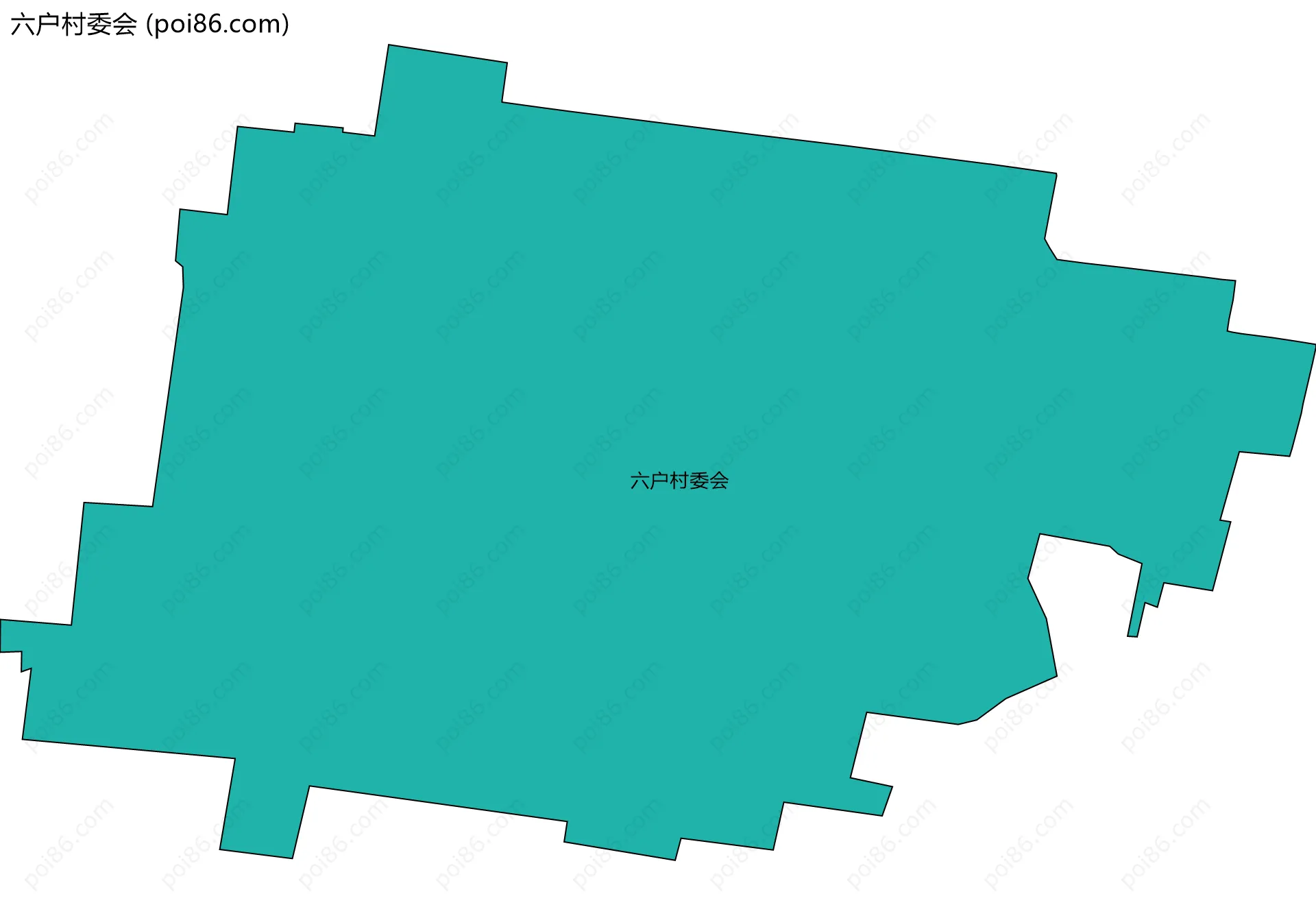 六户村委会边界地图