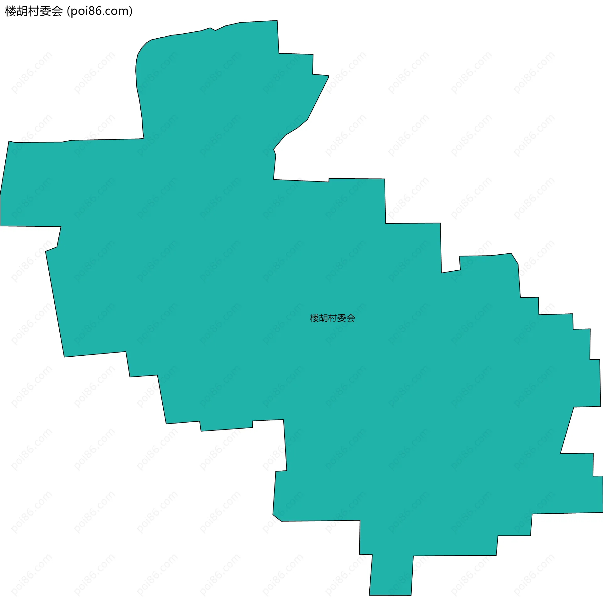 楼胡村委会边界地图