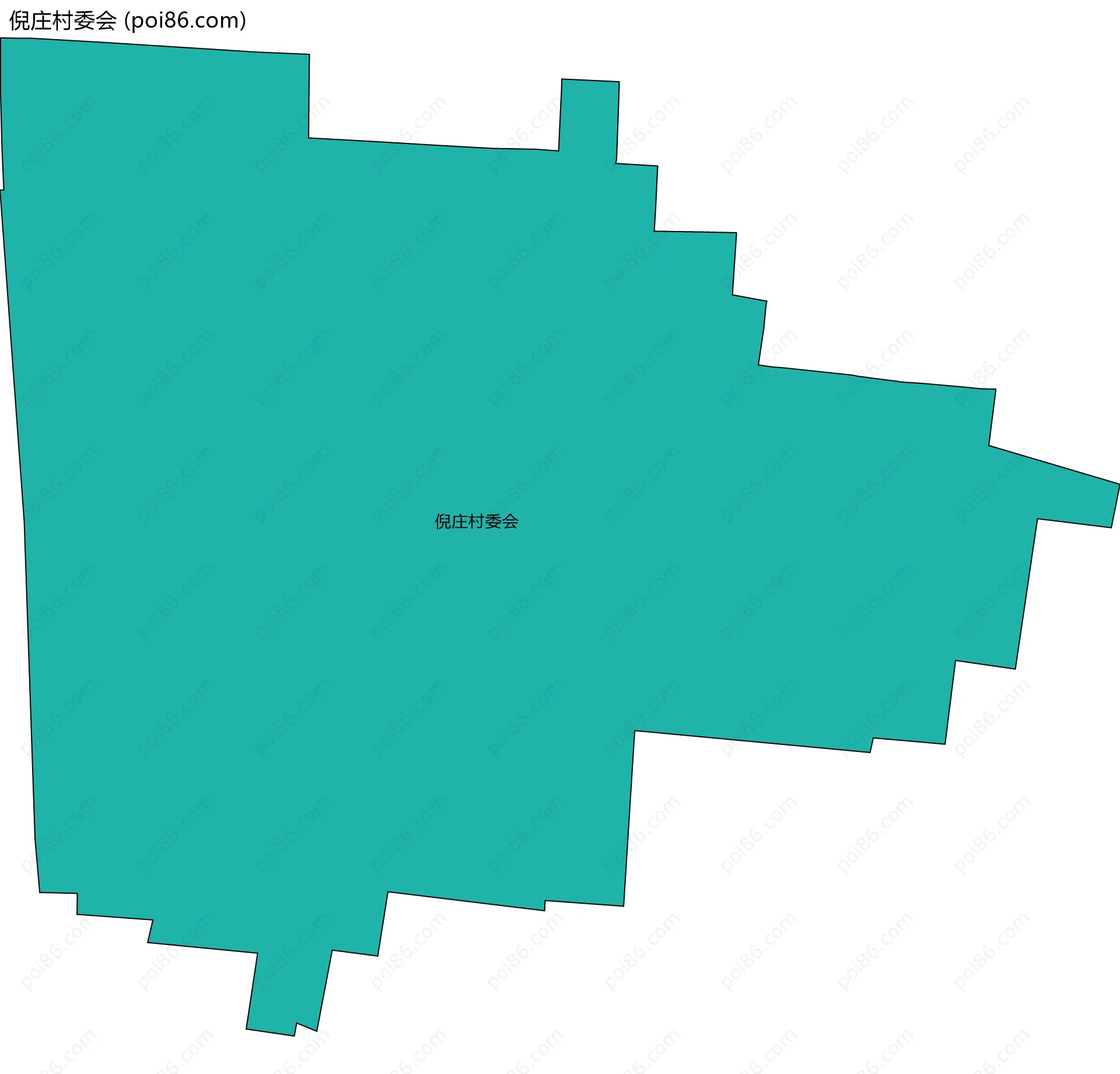 倪庄村委会边界地图