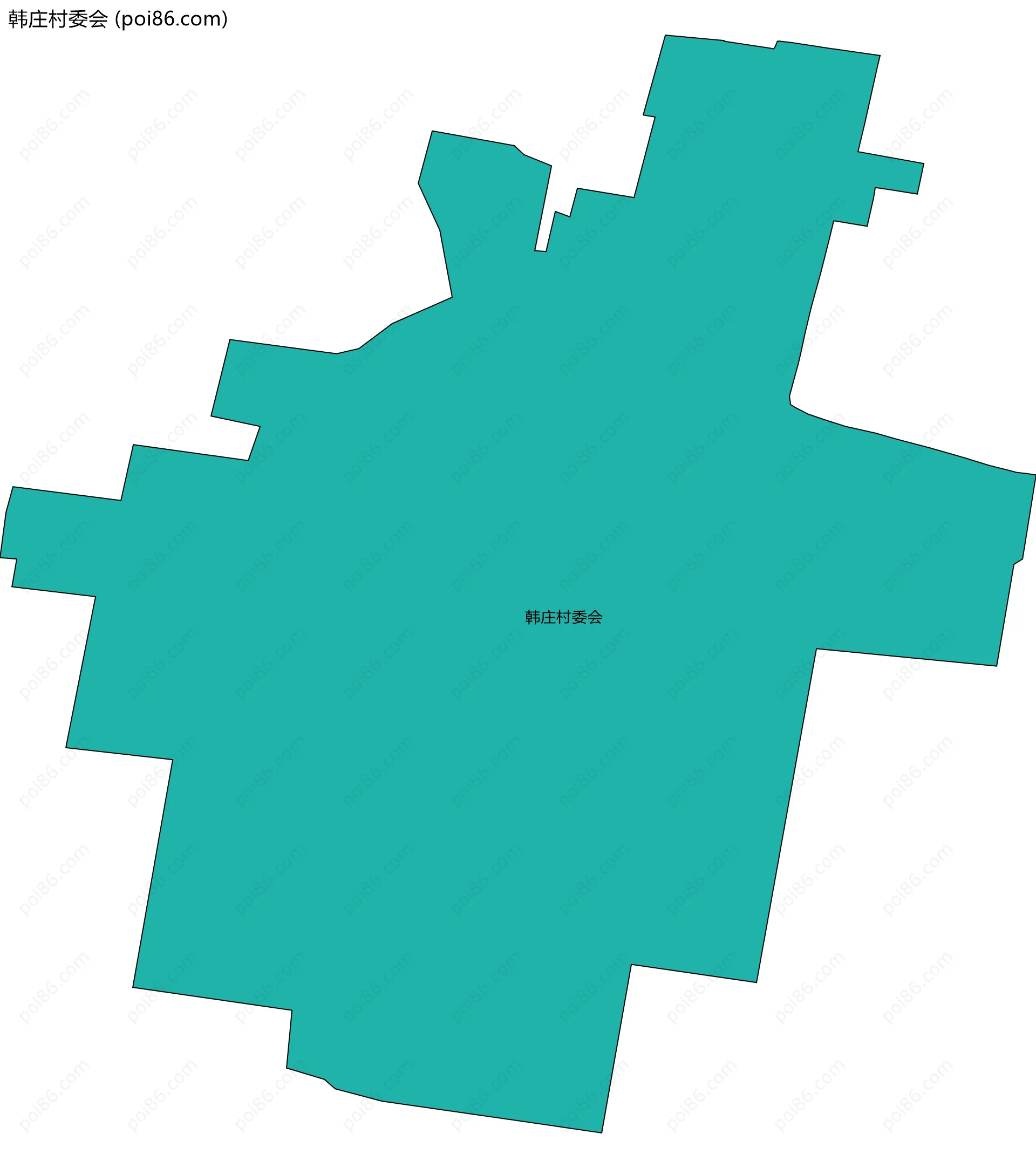 韩庄村委会边界地图