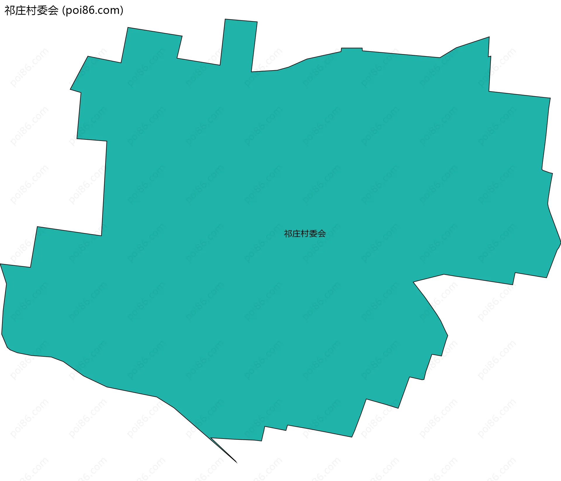祁庄村委会边界地图