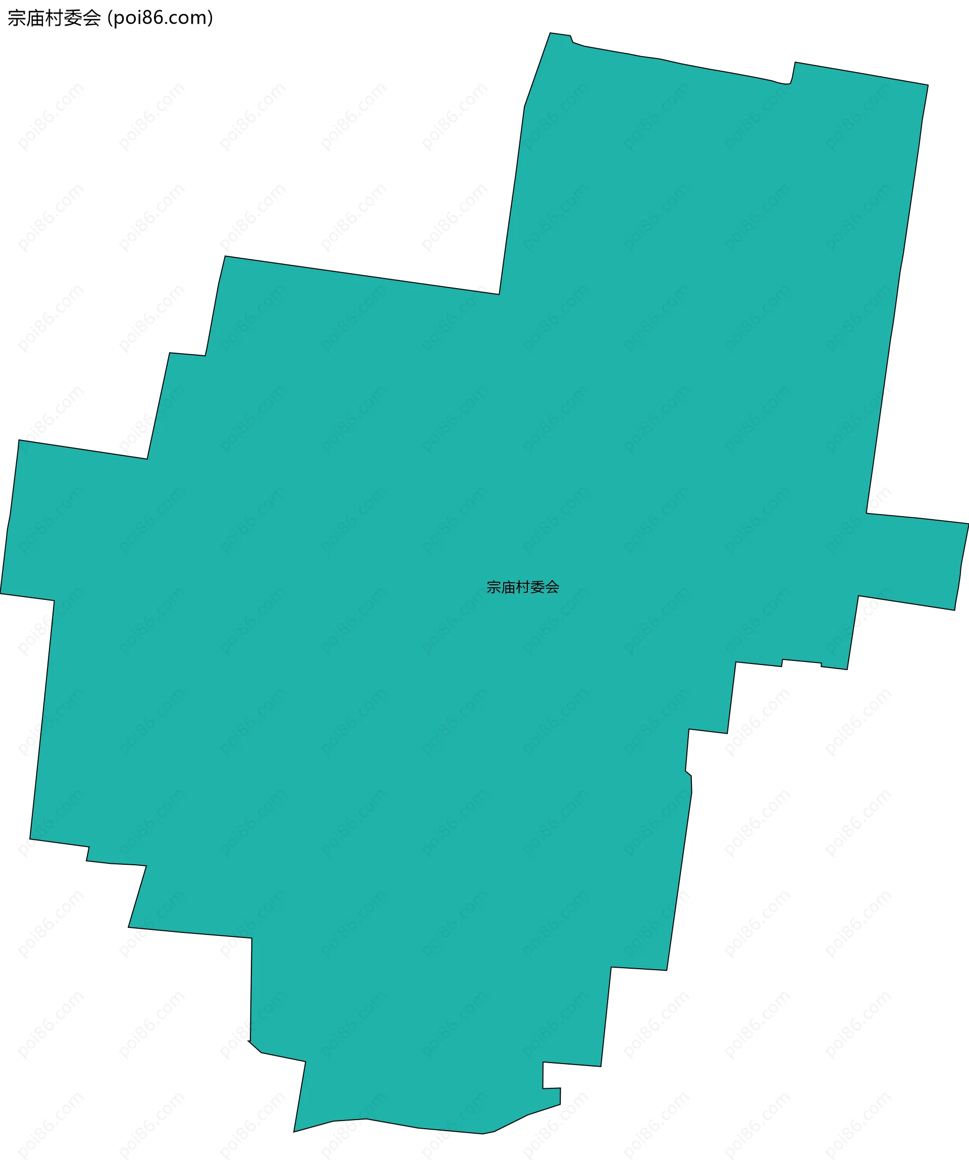 宗庙村委会边界地图