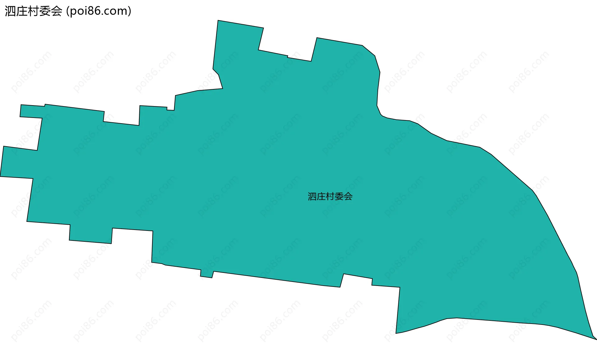 泗庄村委会边界地图