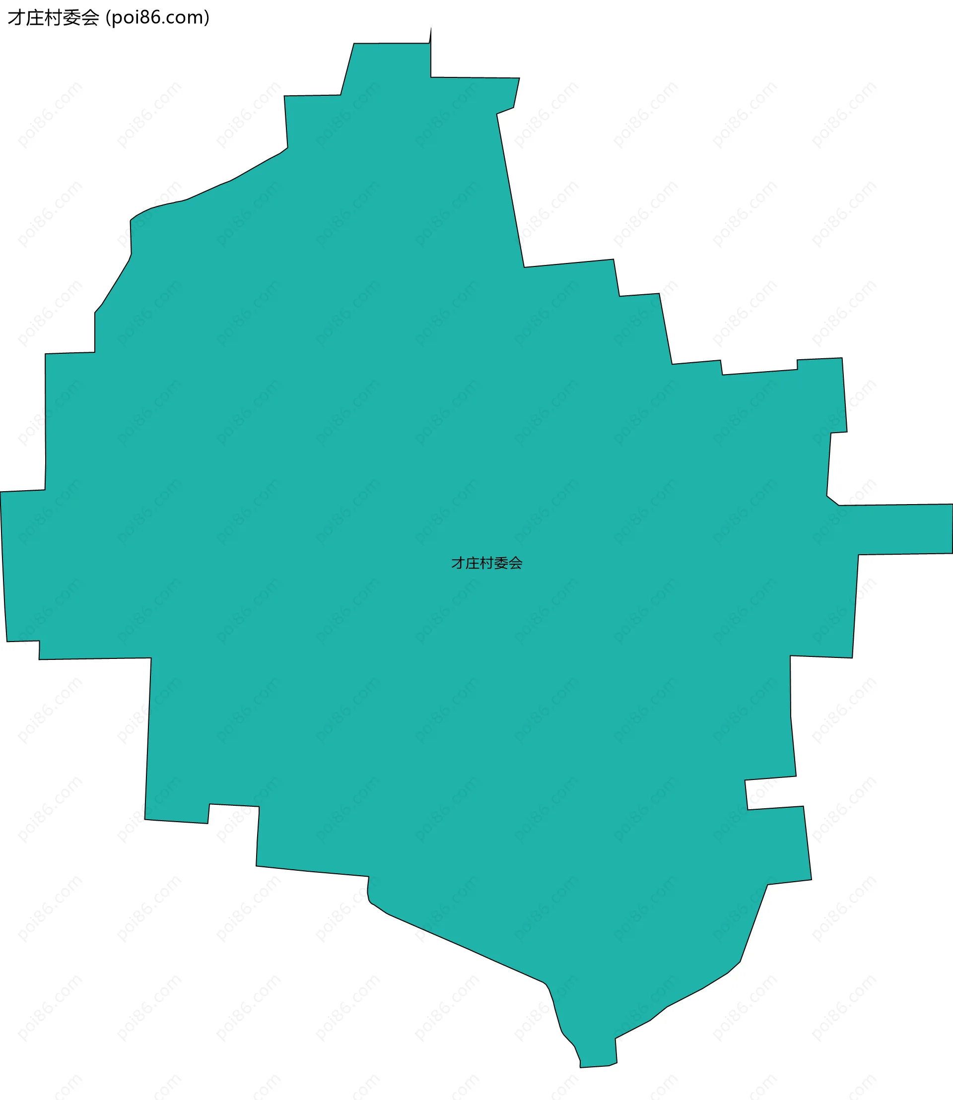 才庄村委会边界地图