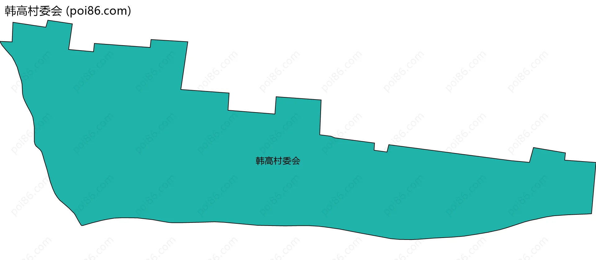韩高村委会边界地图