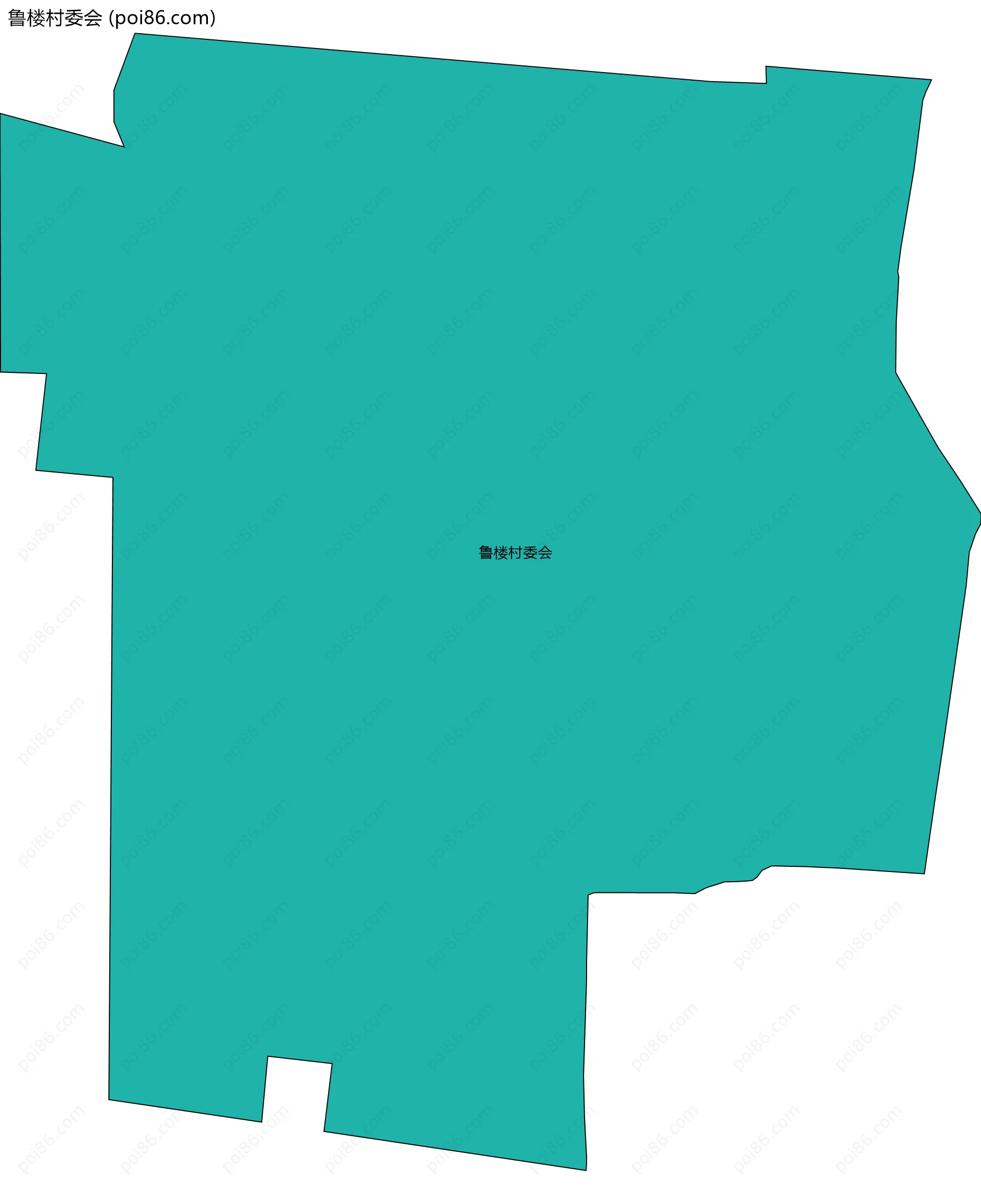 鲁楼村委会边界地图