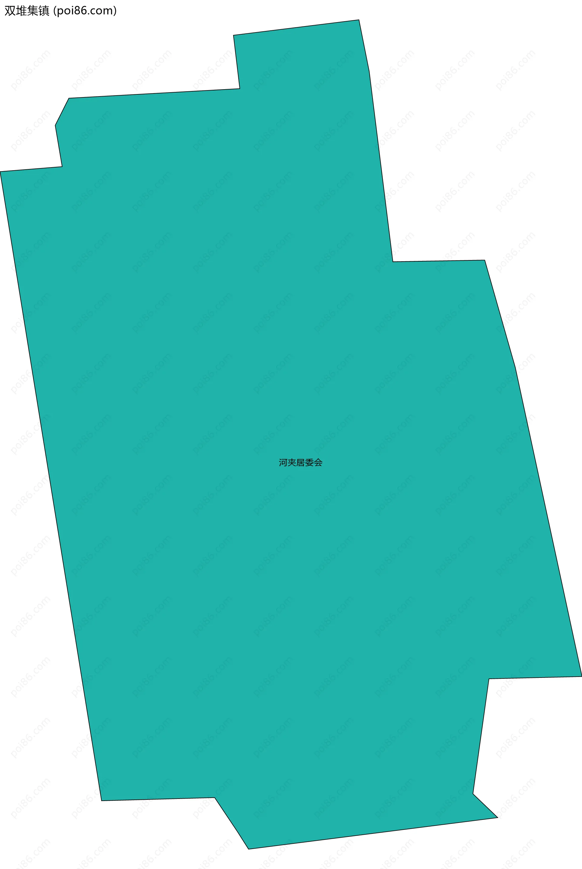 双堆集镇边界地图(五级行政区划)