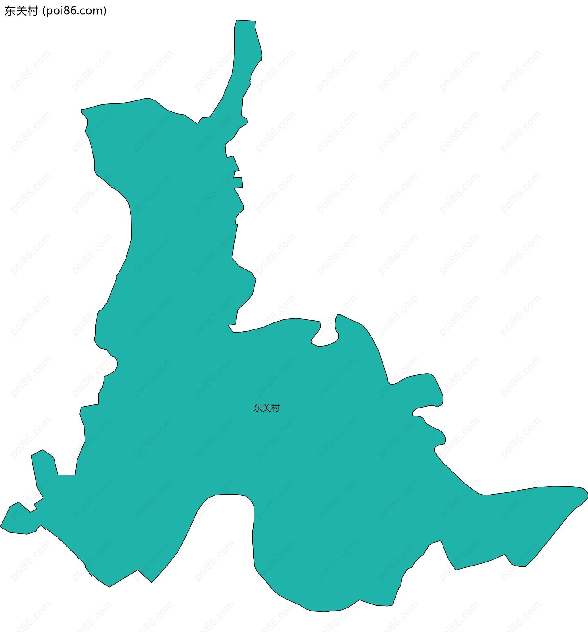 东关村边界地图