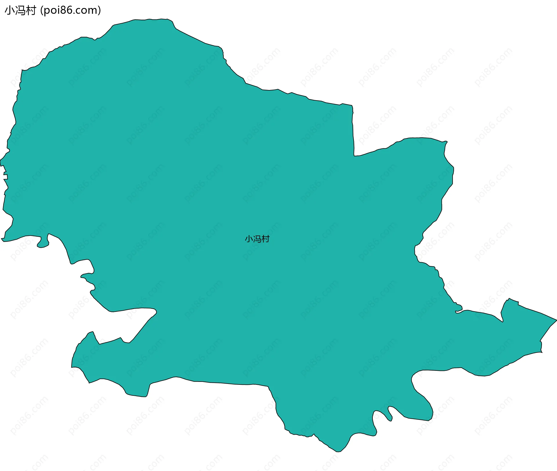 小冯村边界地图