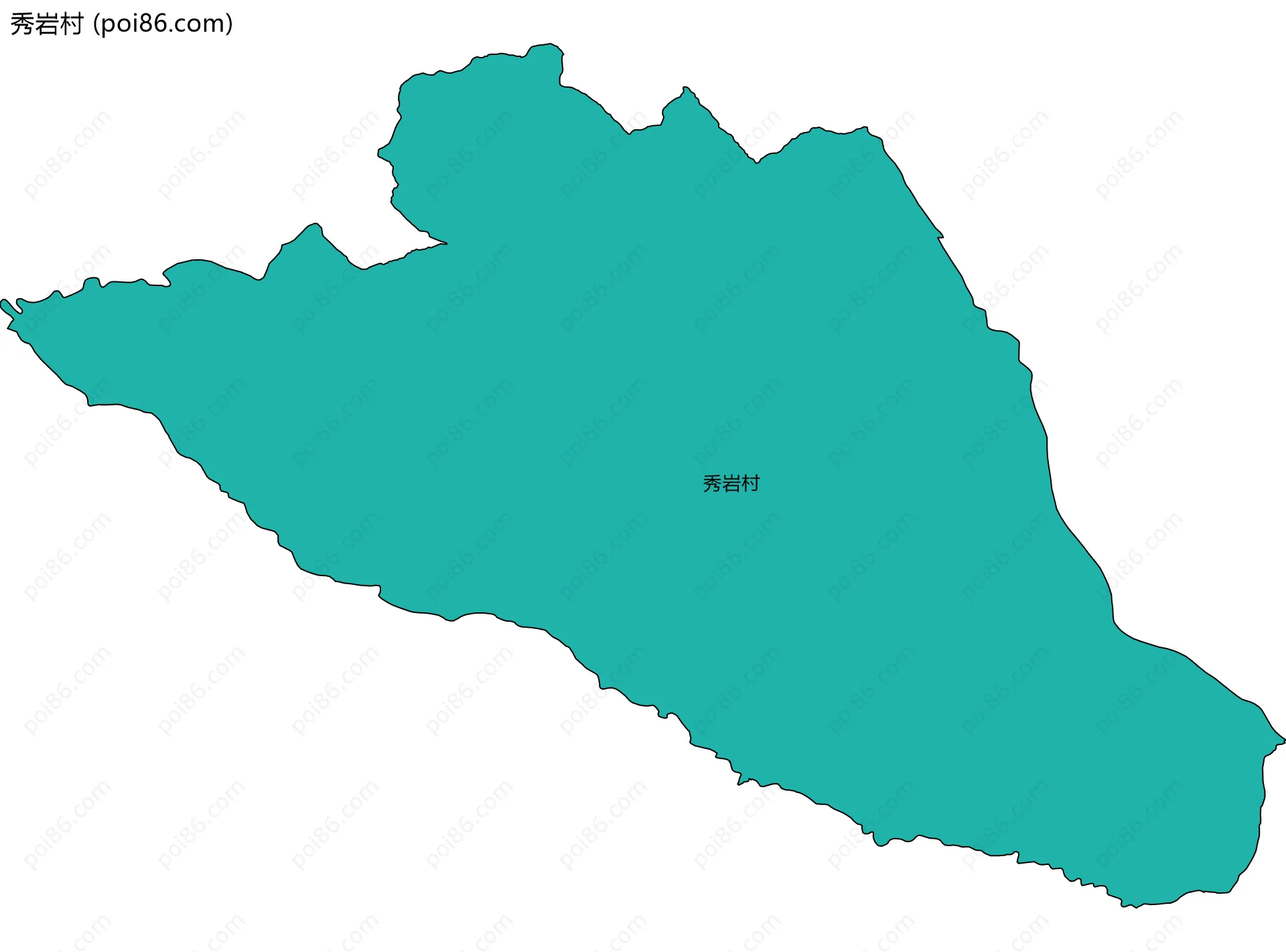 秀岩村边界地图