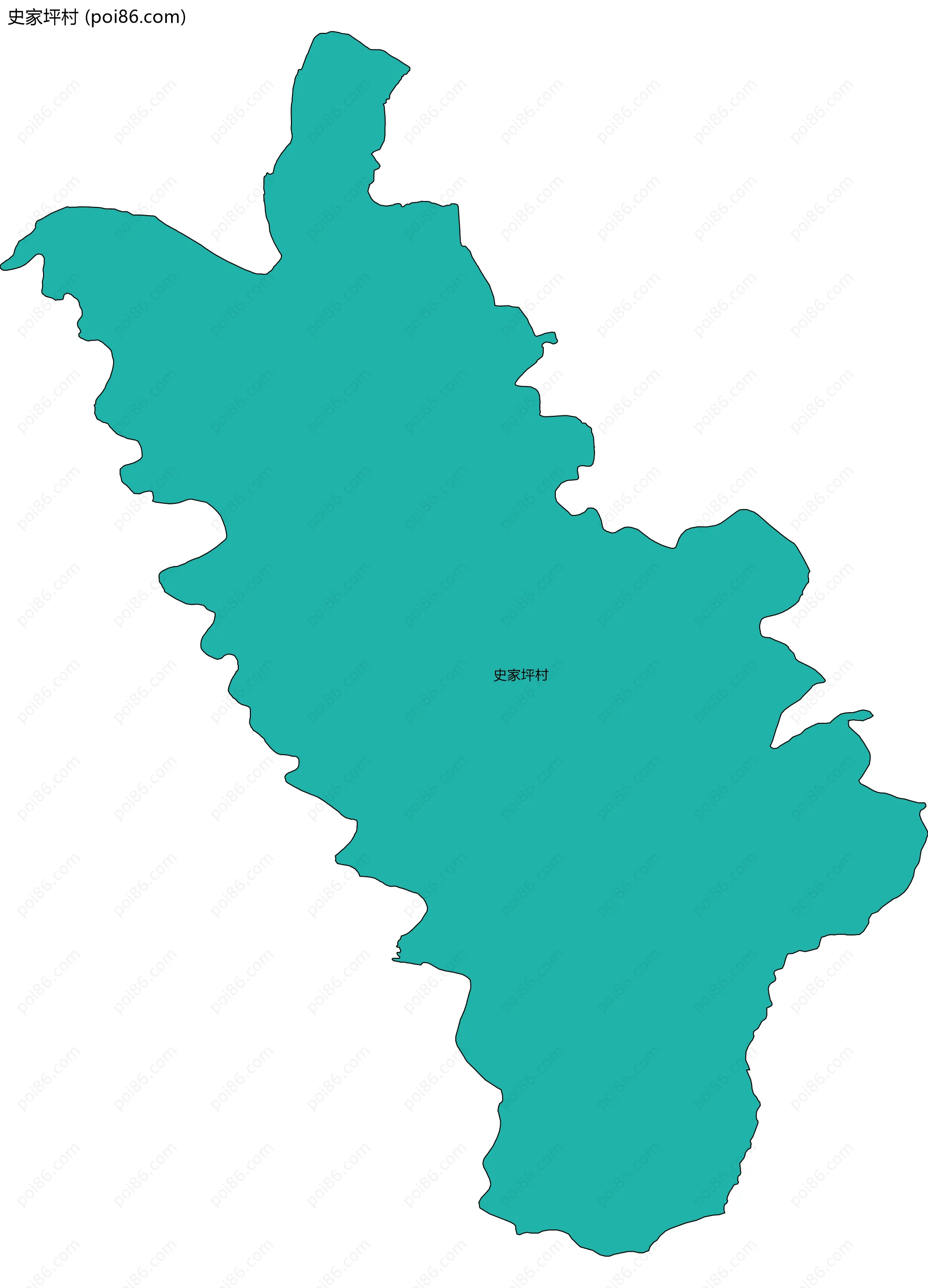 史家坪村边界地图