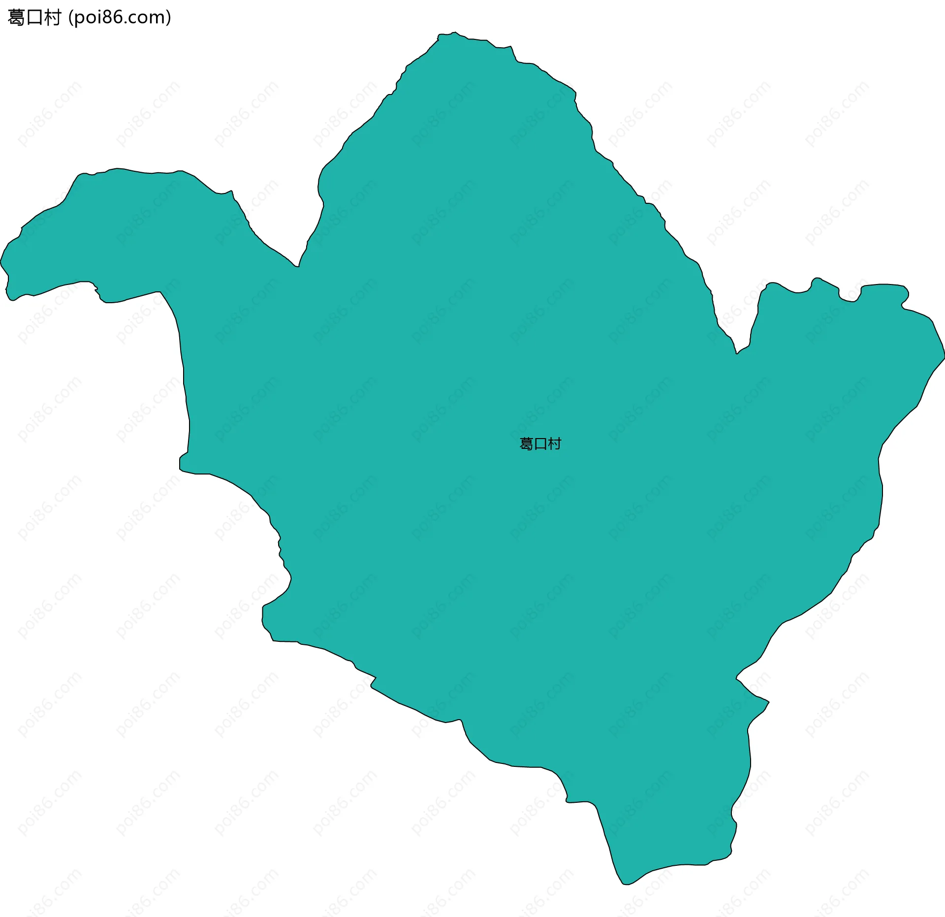 葛口村边界地图