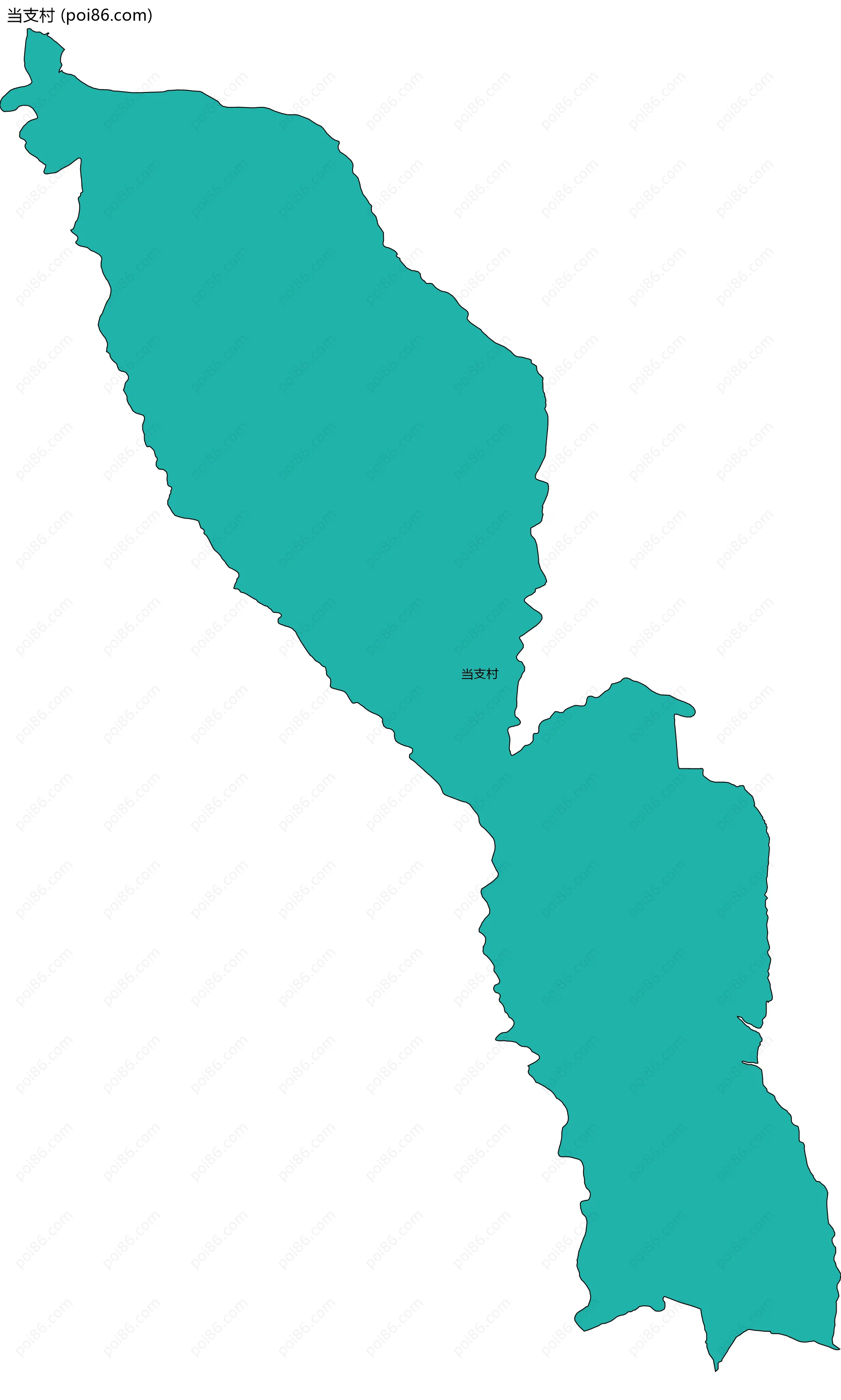 当支村边界地图