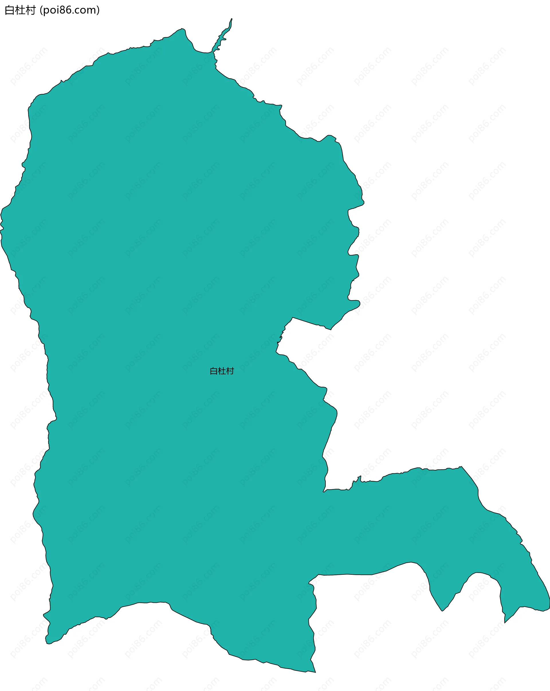 白杜村边界地图