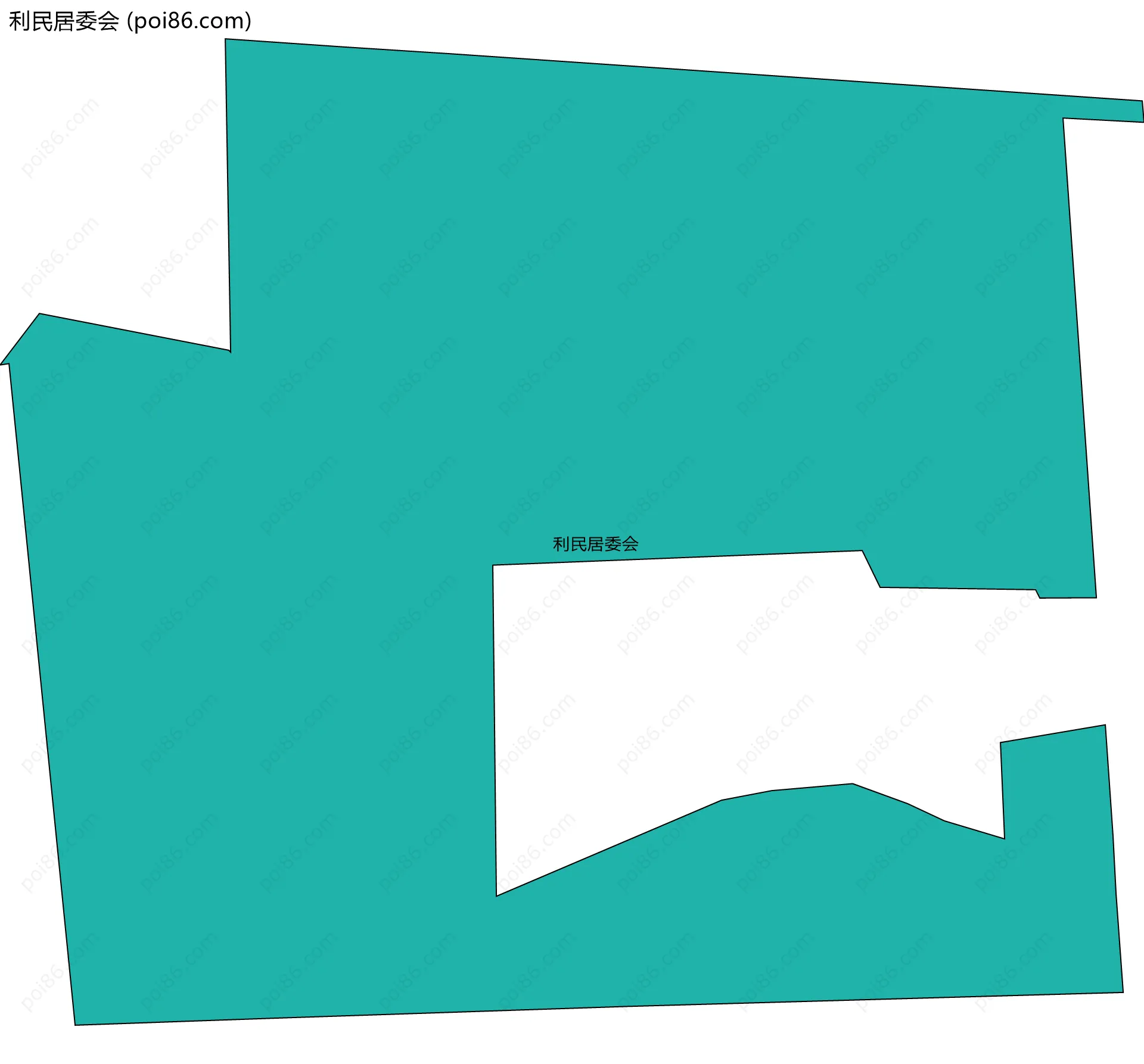 利民居委会边界地图