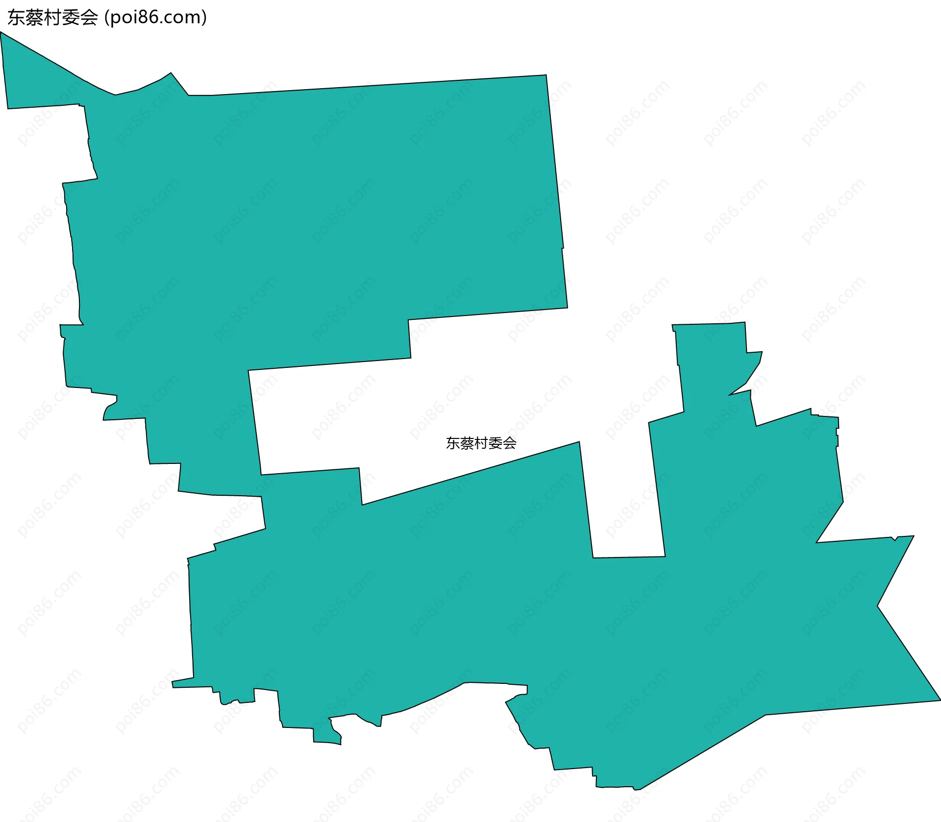 东蔡村委会边界地图