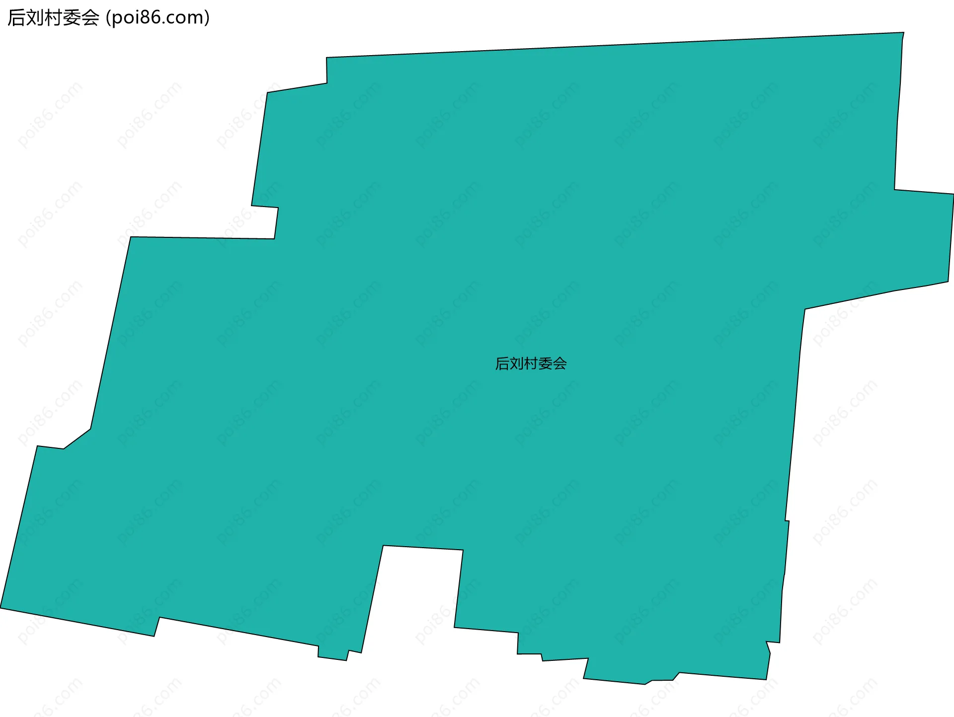 后刘村委会边界地图
