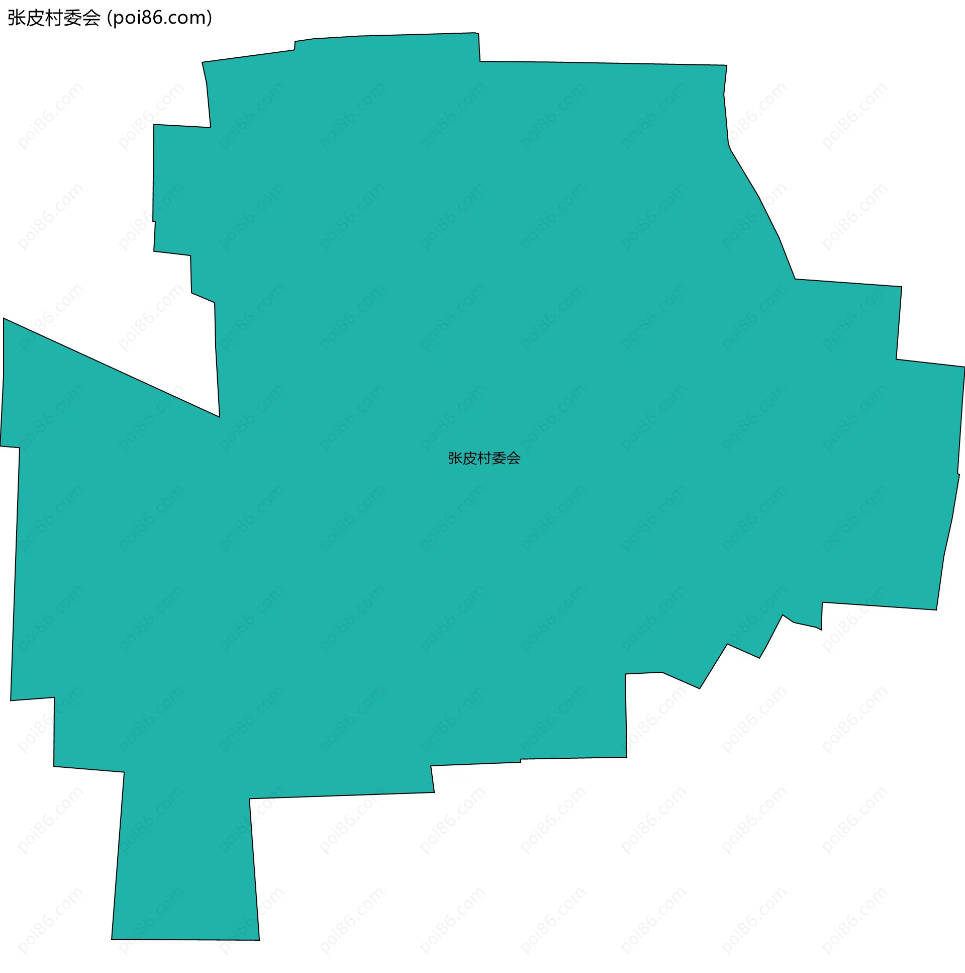 张皮村委会边界地图