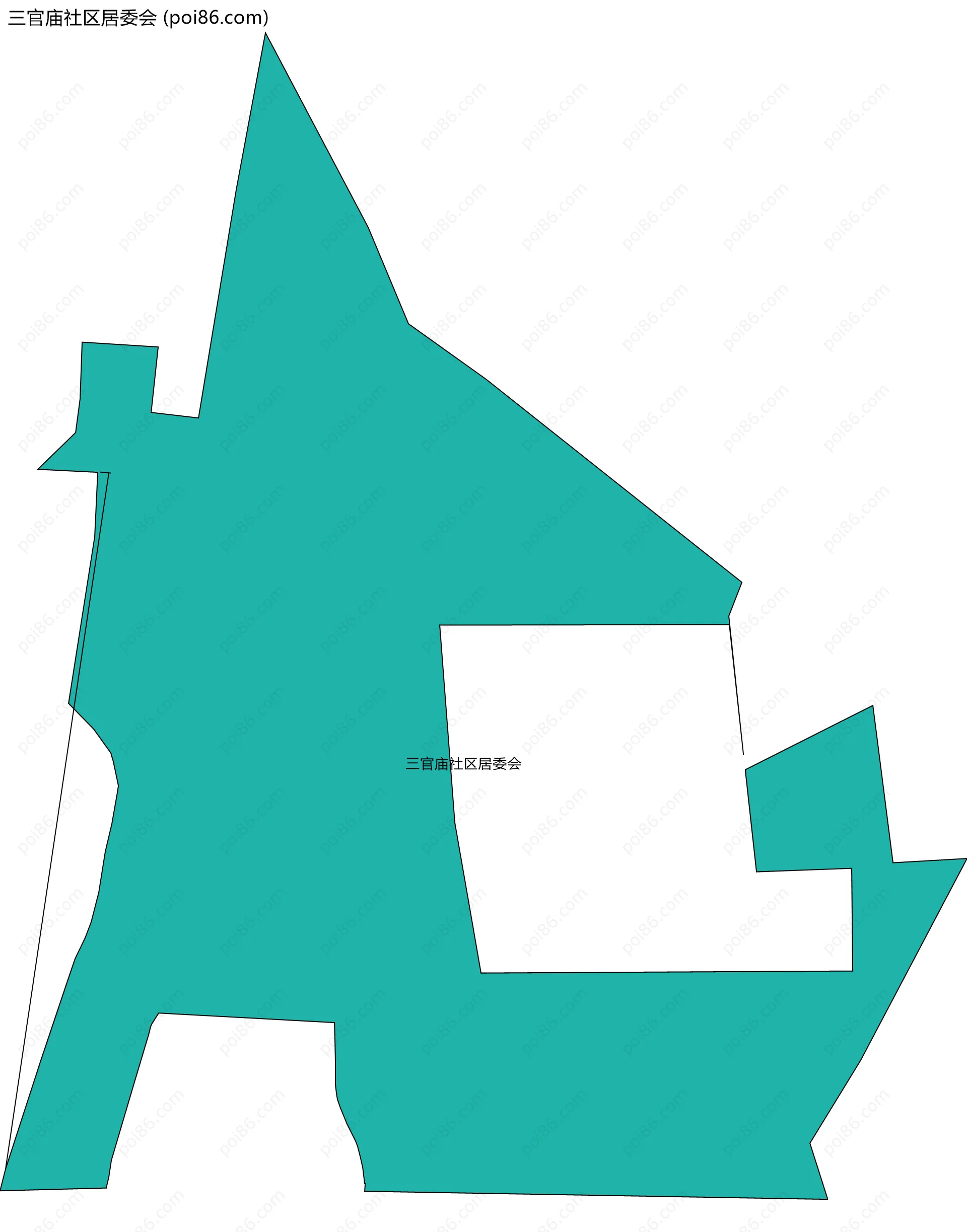 三官庙社区居委会边界地图