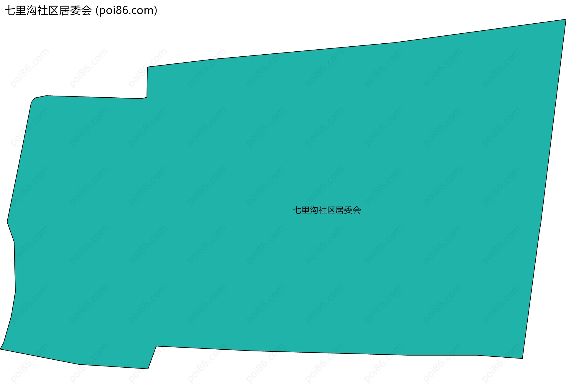 七里沟社区居委会边界地图
