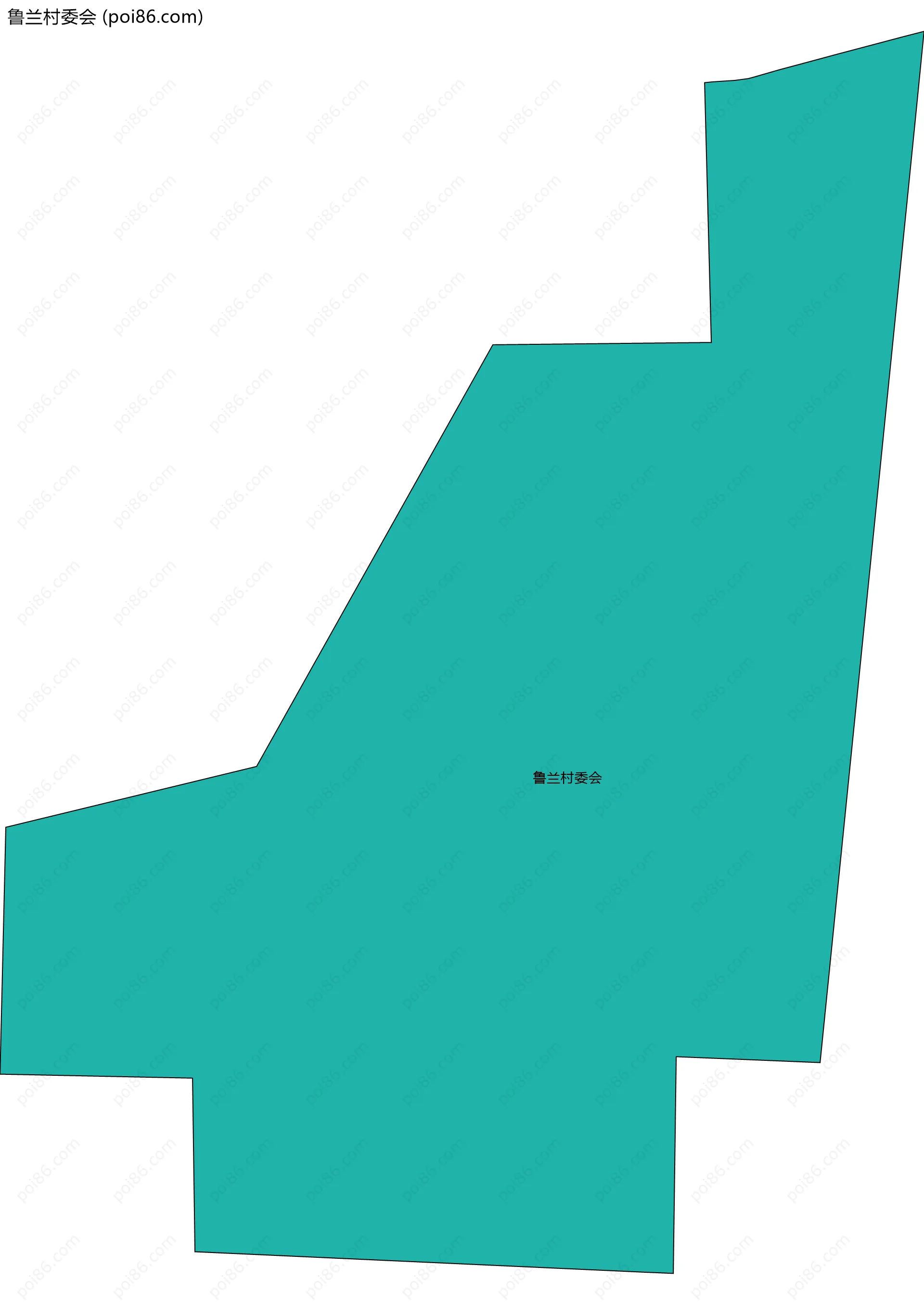 鲁兰村委会边界地图