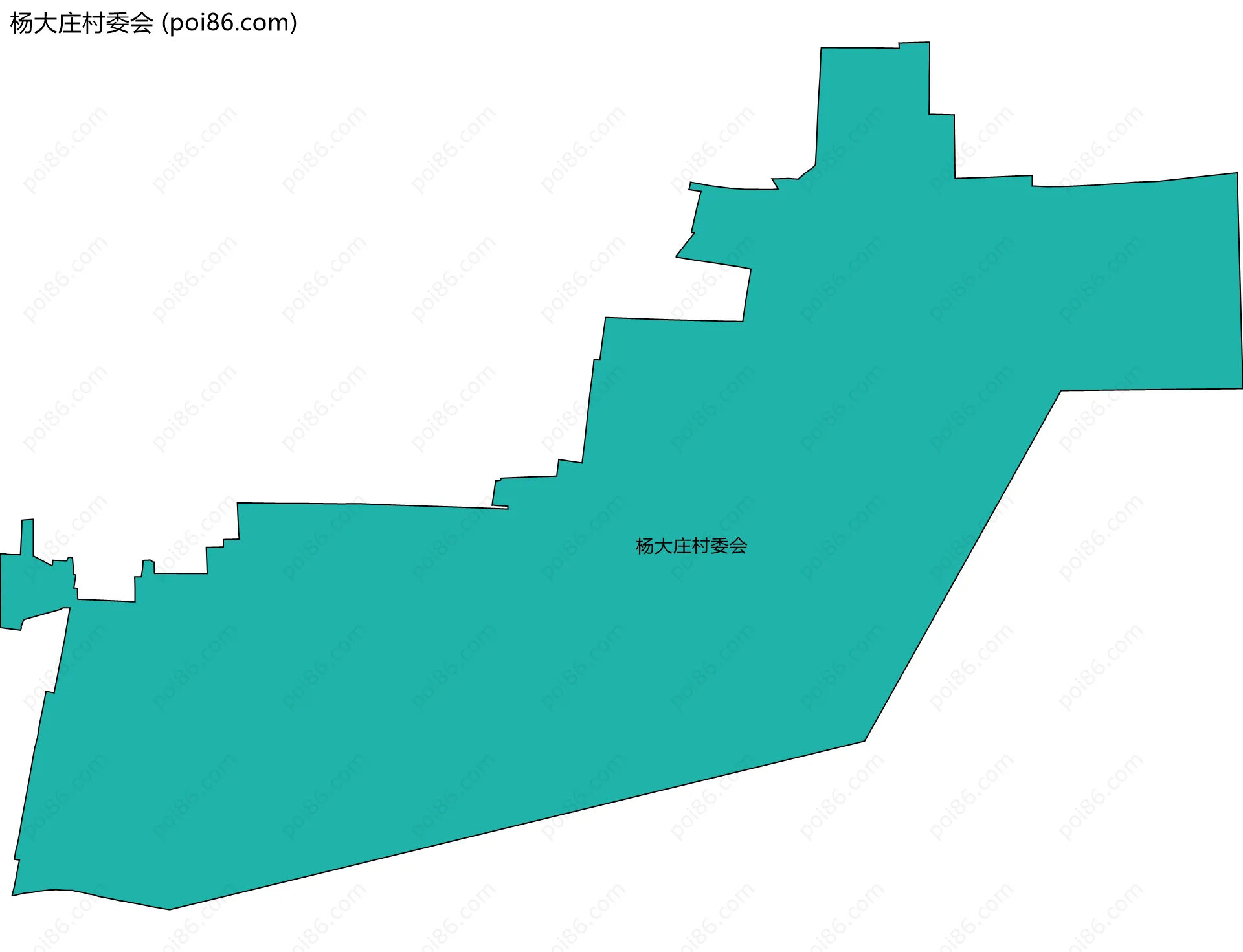 杨大庄村委会边界地图