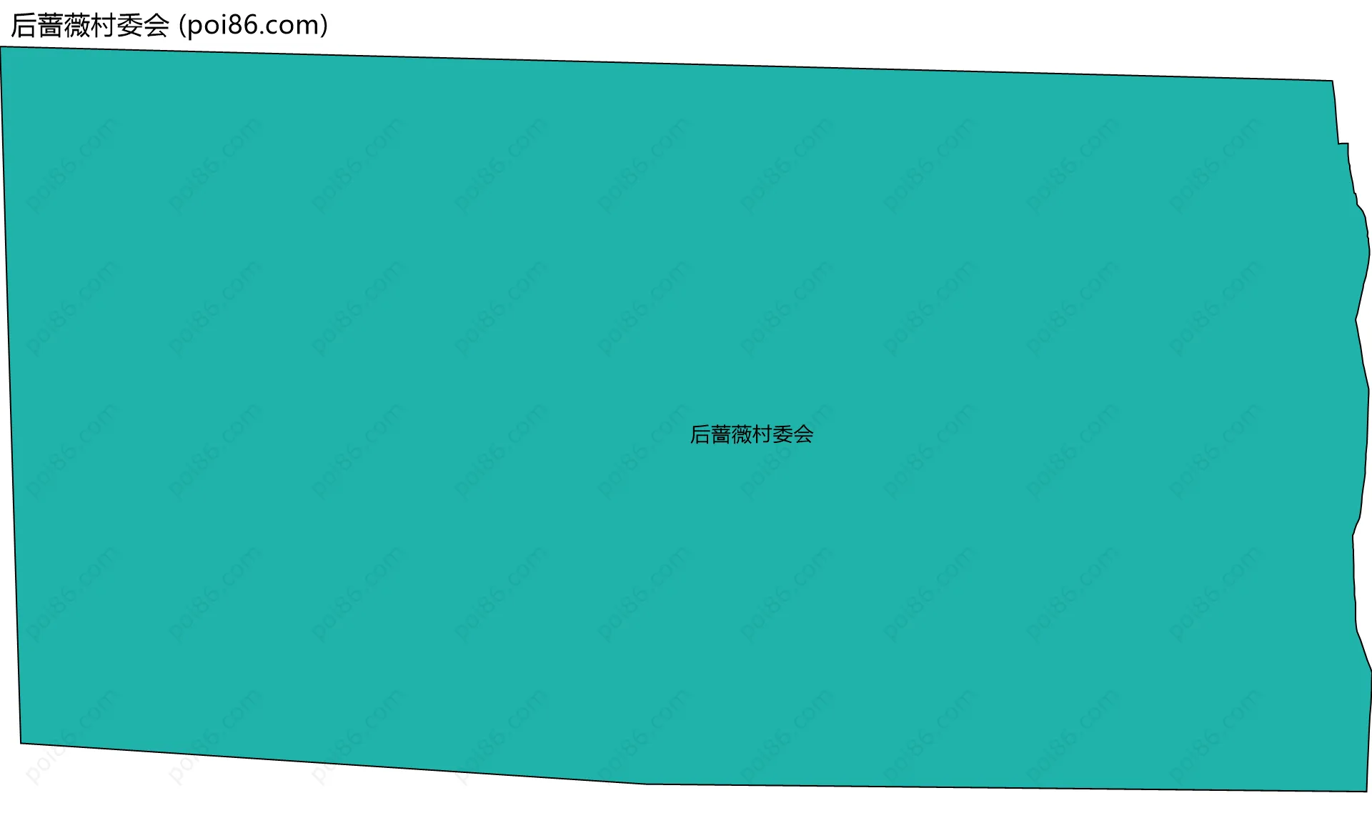 后蔷薇村委会边界地图