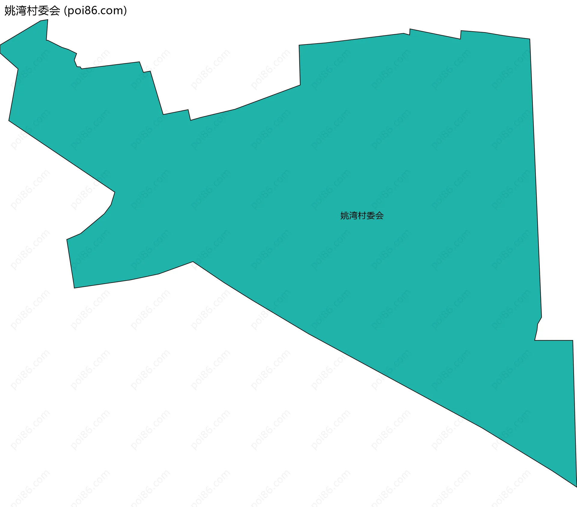 姚湾村委会边界地图