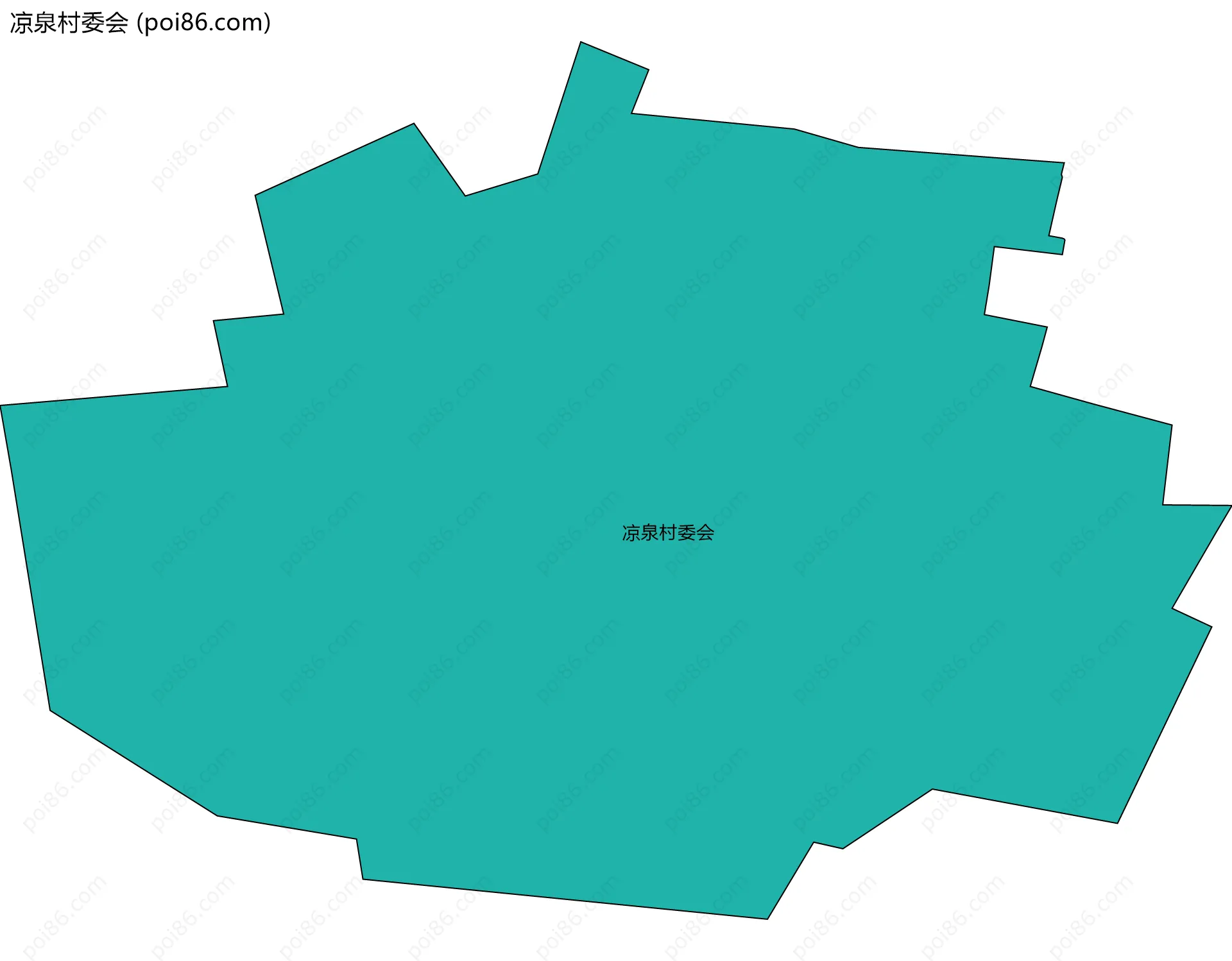 凉泉村委会边界地图