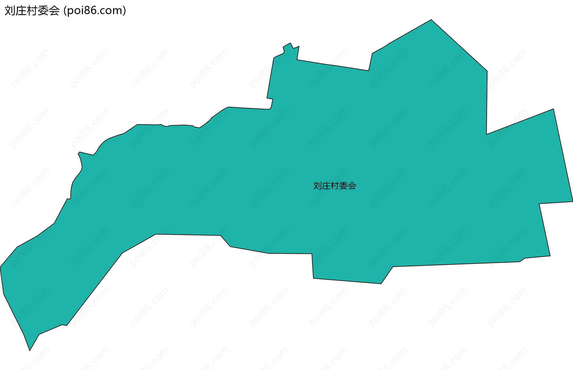 刘庄村委会边界地图